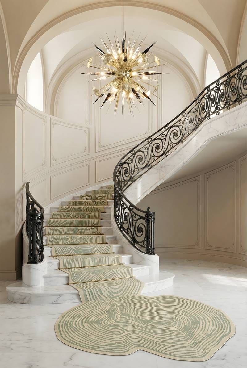 A Grand Entrance Defined by Flowing Lines and Timeless&nbsp;Elegance by Rug'Society