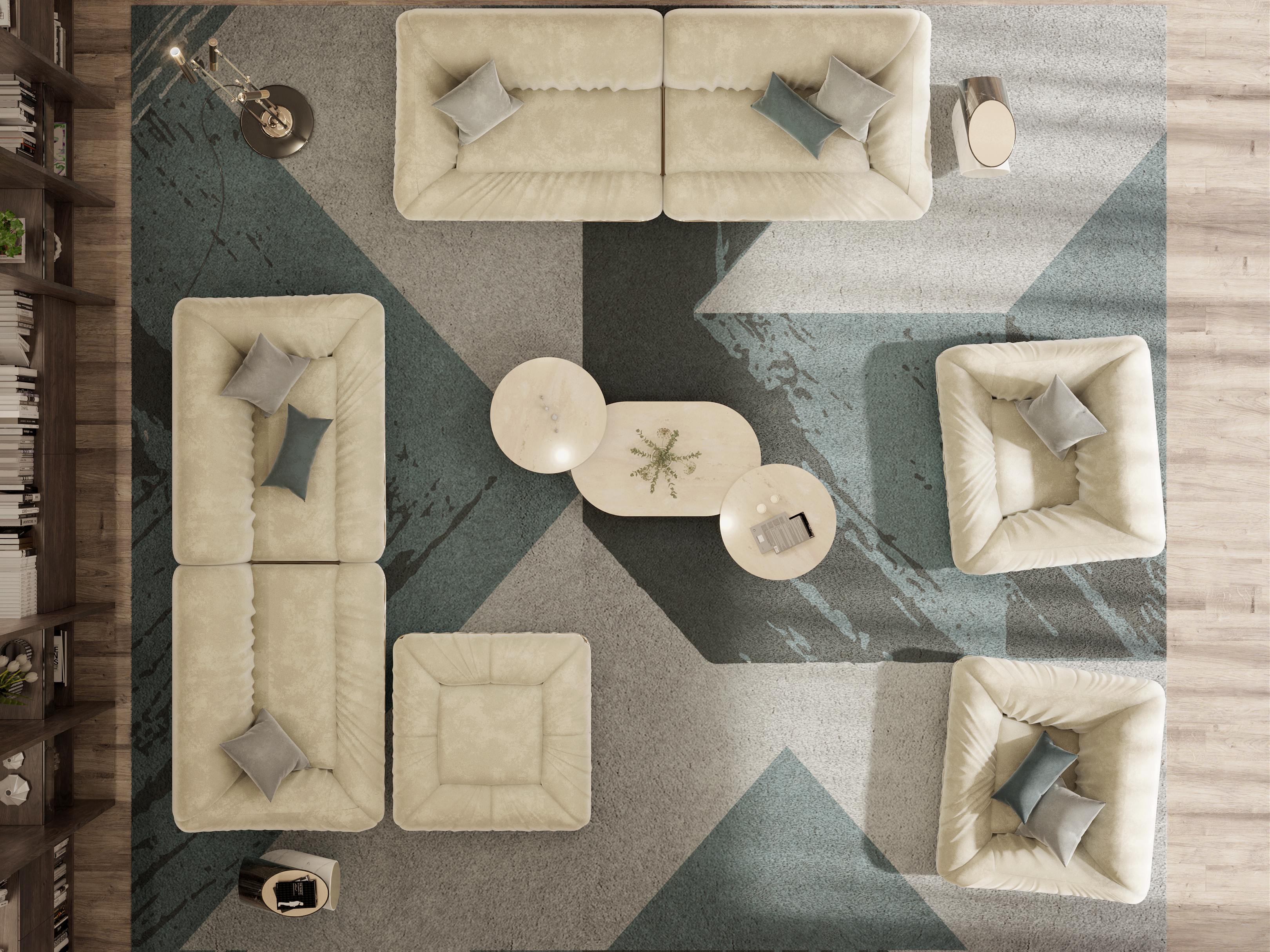 A MODERN LIVING ROOM WITH THE CALIPSO&nbsp;RUG by Rug'Society