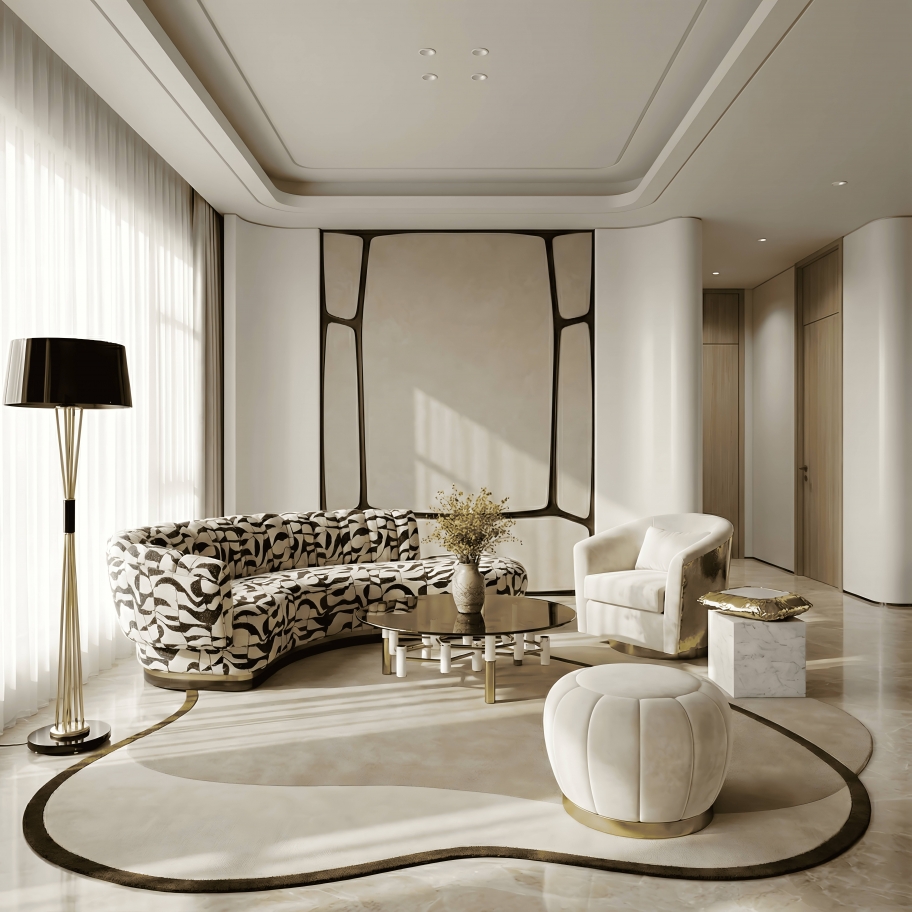 A Soft Sanctuary Shaped by Organic Forms and Golden Accents - Rug'Society