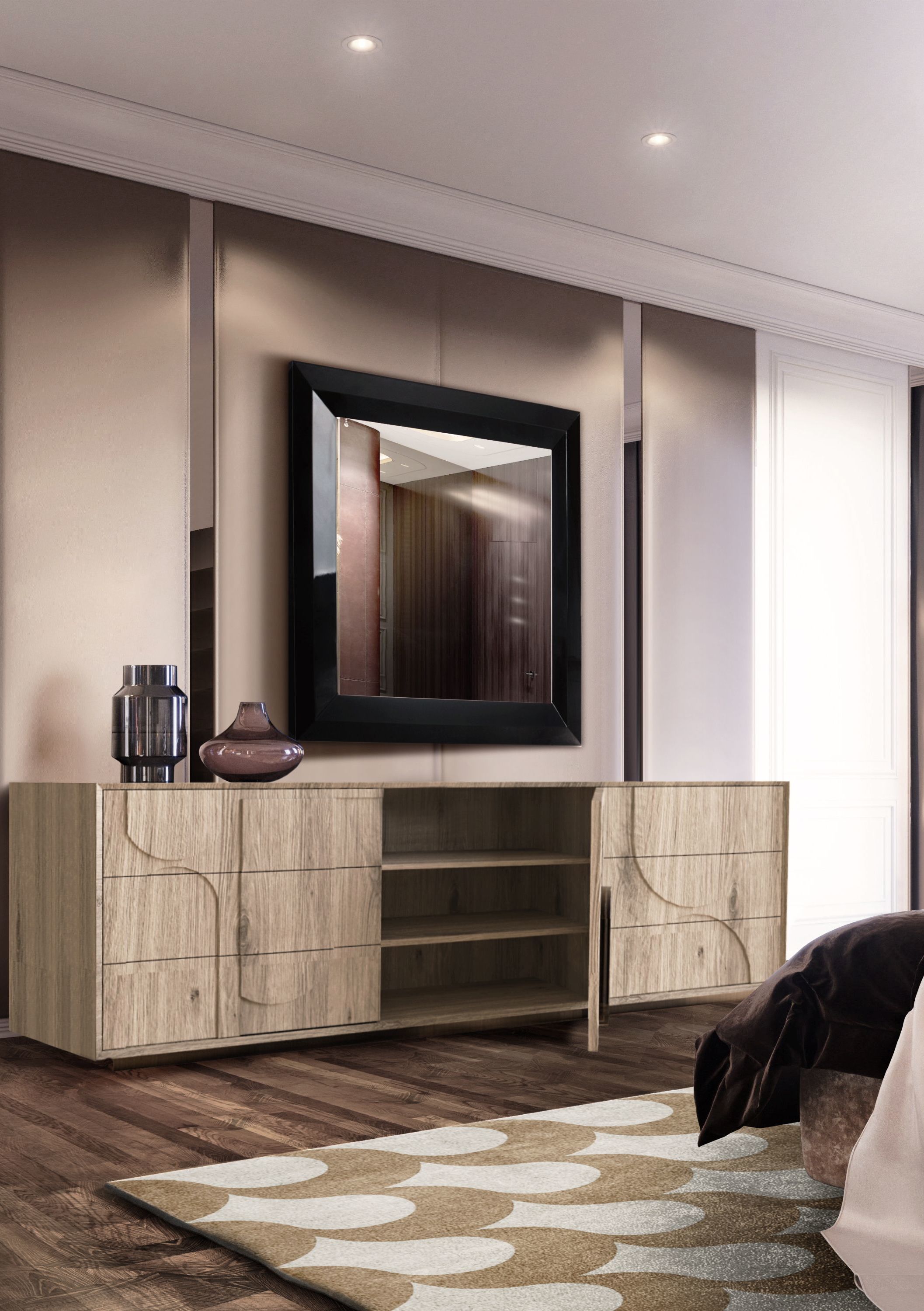 All-Neutral Bedroom With Adler&nbsp;Rug by Rug'Society