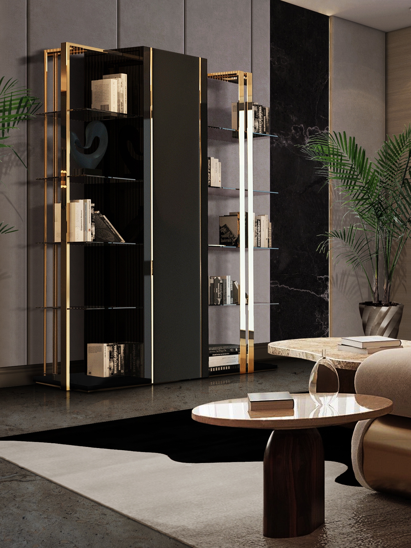 Alluring Modern contemporary Living Room With Vase&nbsp;Rug by Rug'Society