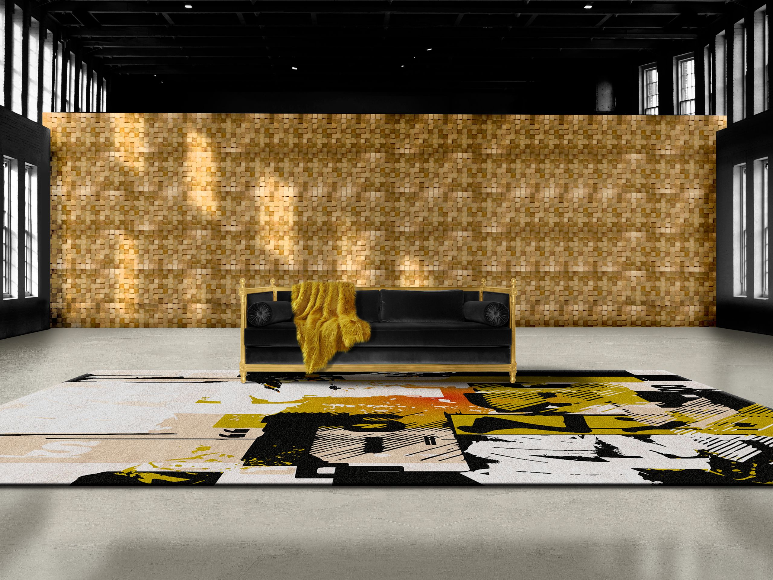 Artistic Gallery with the Infamous Graffinesque&nbsp;Rug by Rug'Society