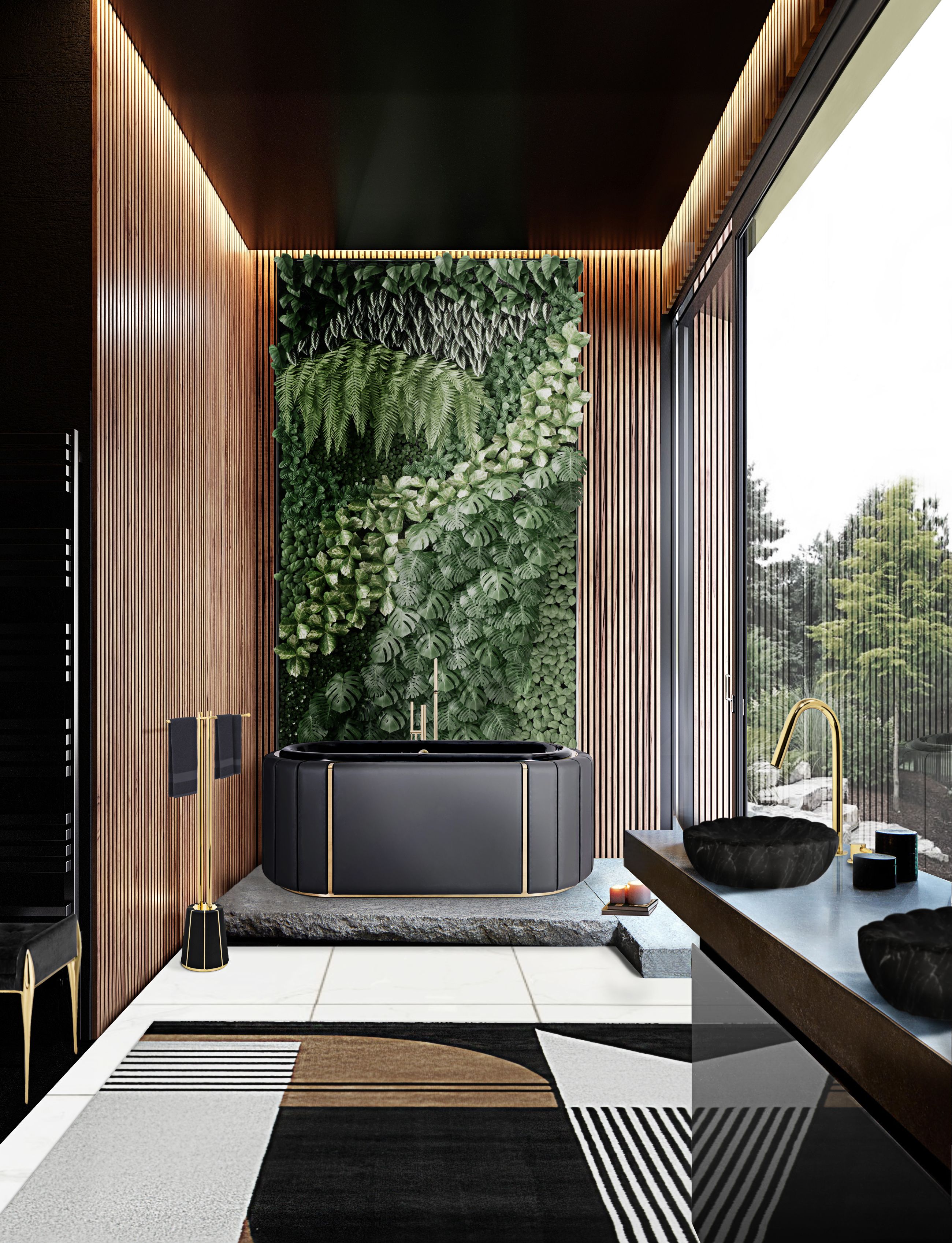 Botanical Bathroom With Antelope&nbsp;Rug by Rug'Society