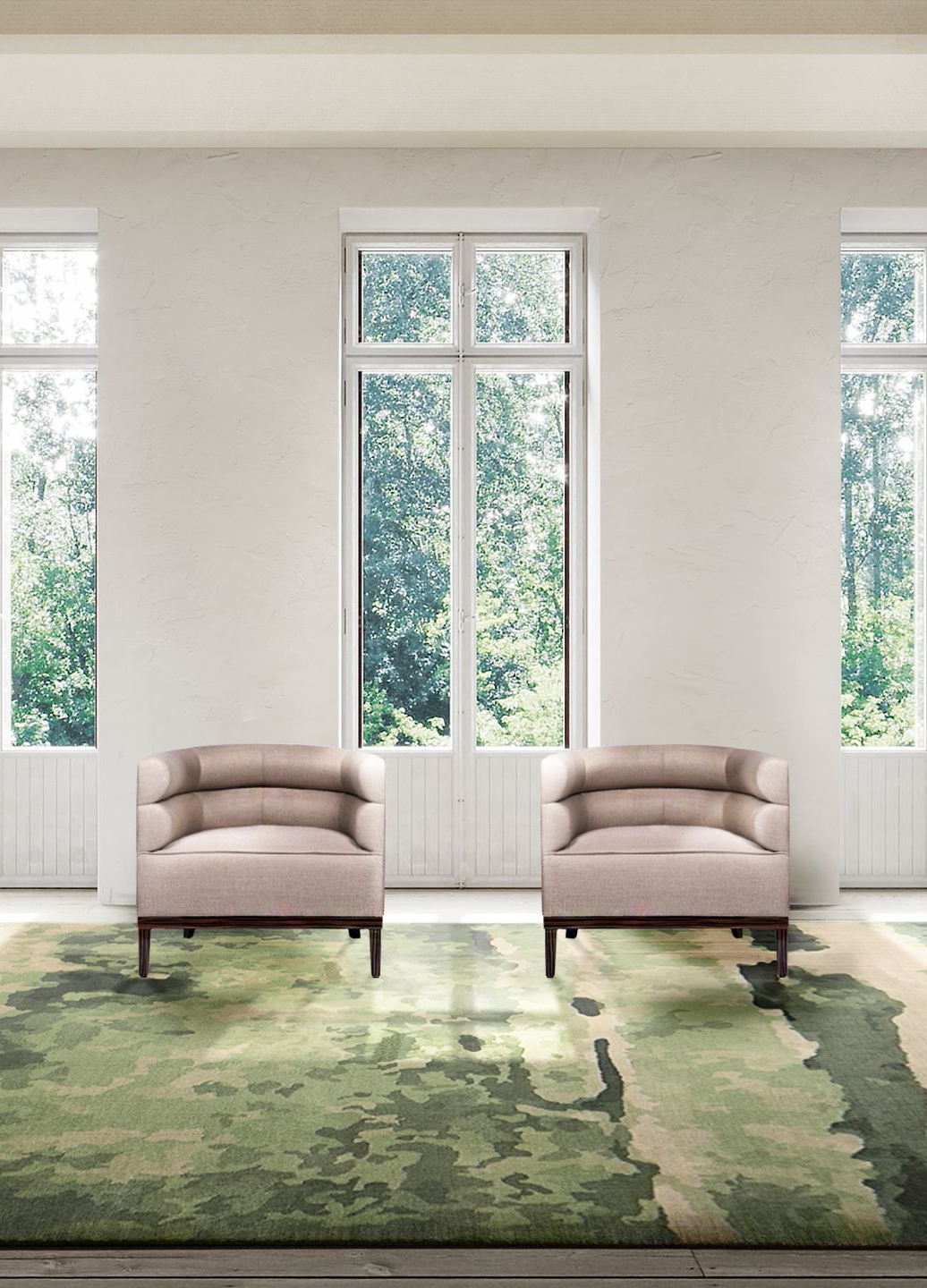Bright Living Room Where The Nature is The Main&nbsp;Accessory by Rug'Society