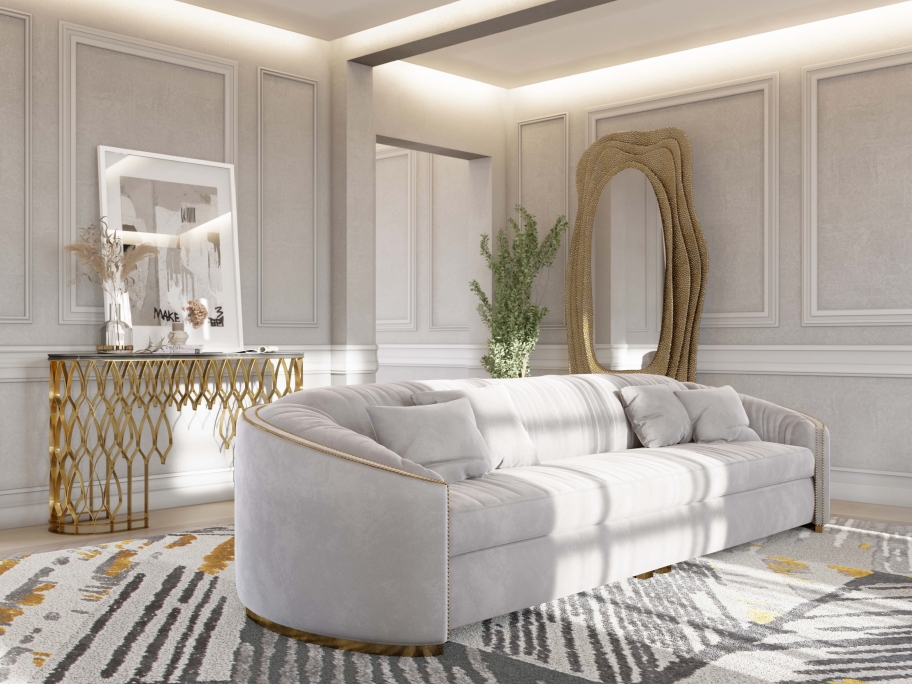 Bright Modern Living Room With Xisto&nbsp;Rug by Rug'Society