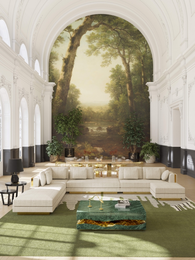 Classic Elegant Living Room Design With Valencia&nbsp;Rug by Rug'Society