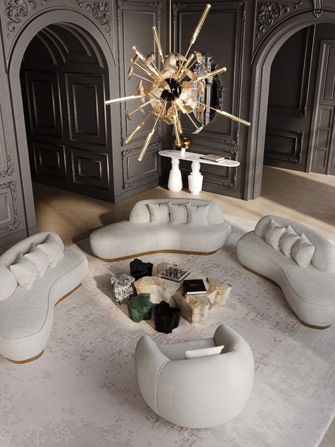 Classic Neutral Living Room With Ruin&nbsp;Rug by Rug'Society