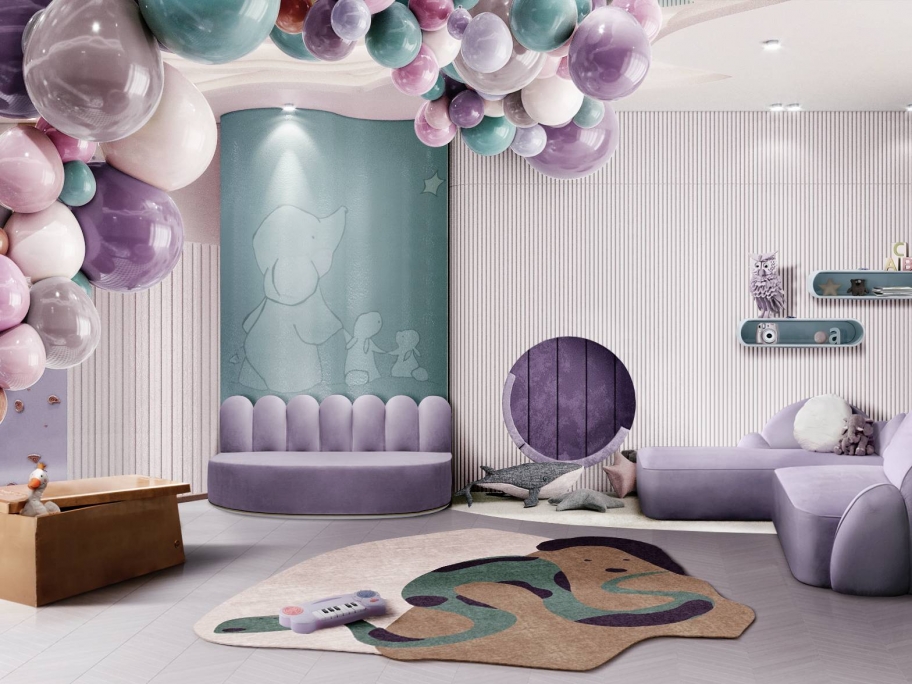COLOURFUL PLAYROOM WITH THE MOWGLI FRIENDS II&nbsp;RUG by Rug'Society
