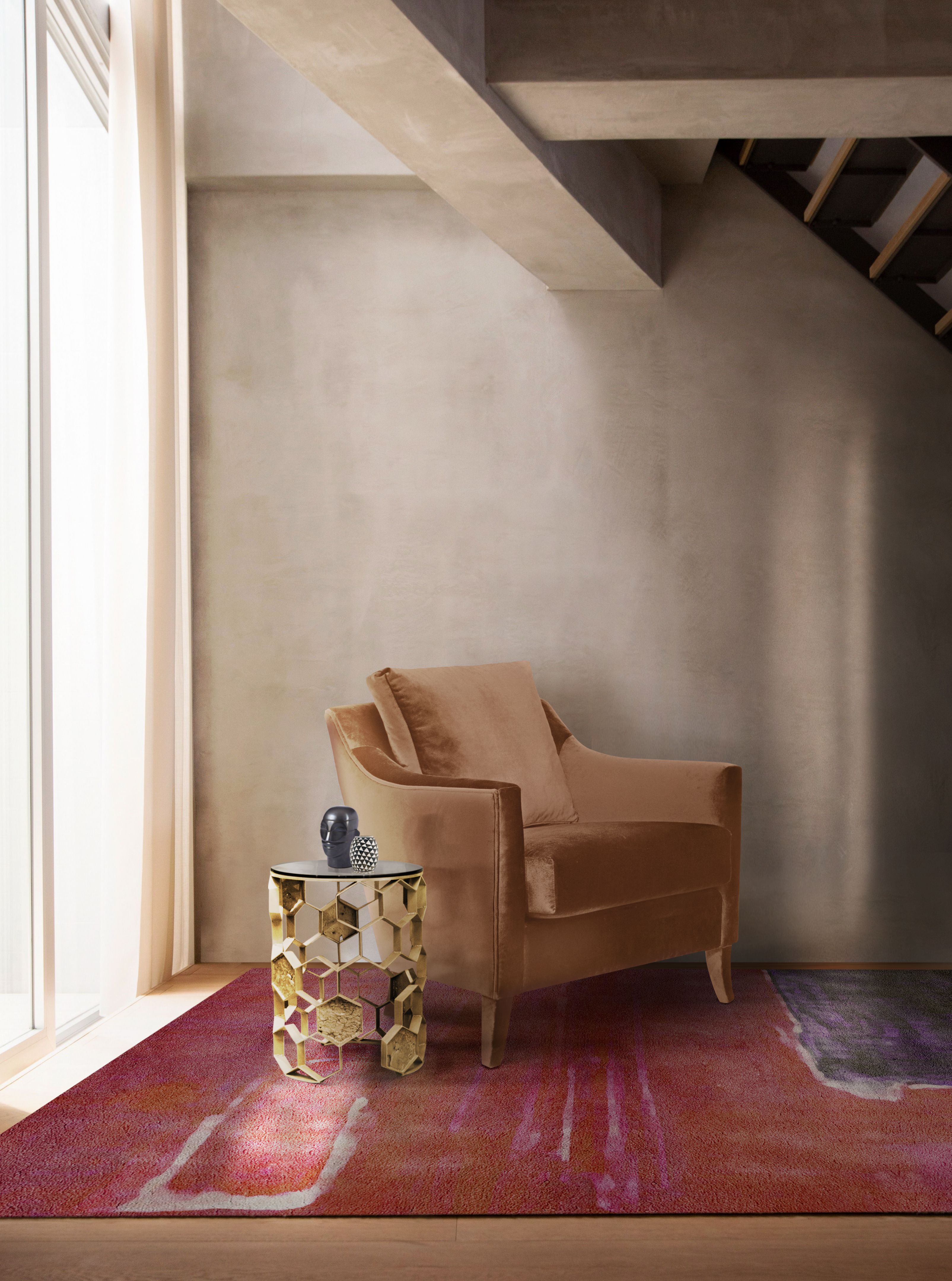 Comfortable And Warm Reading Corner Decor With Toulousse Neutral&nbsp;Rug by Rug'Society