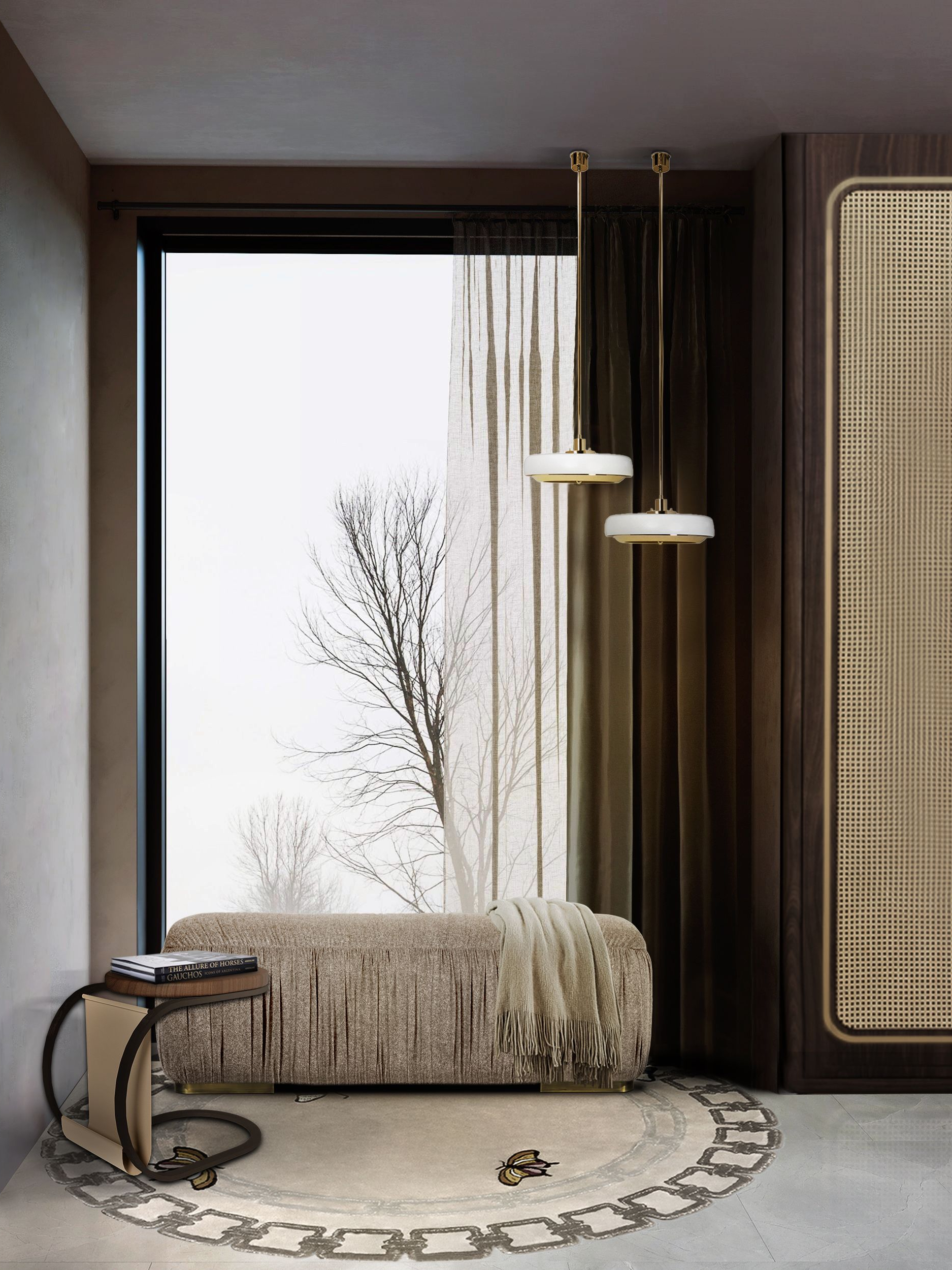 Comfortable and Warm Reading Corner with Metamorphosis&nbsp;Rug by Rug'Society