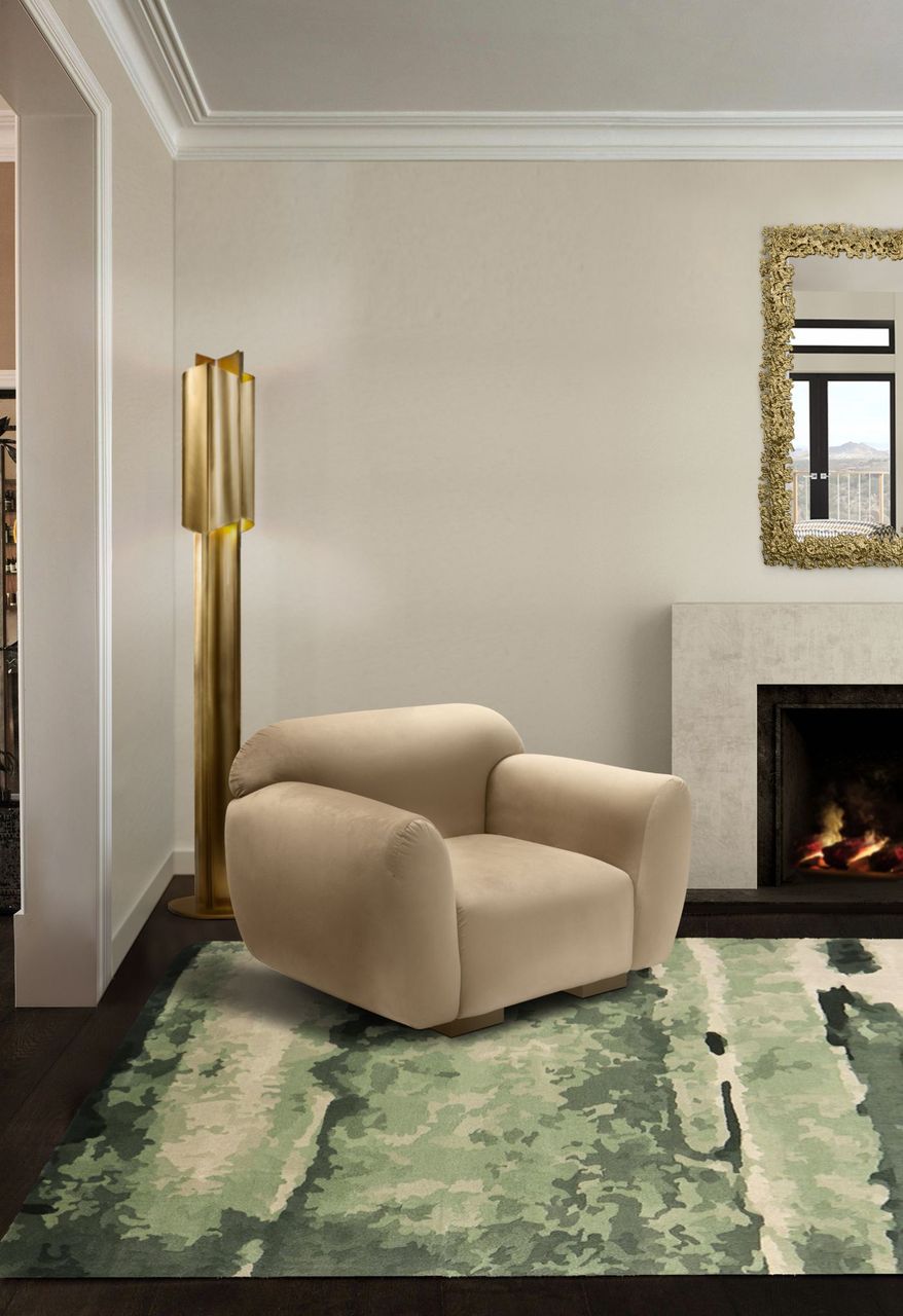 Comfortable Living Room With Möos Handmade&nbsp;Rug by Rug'Society