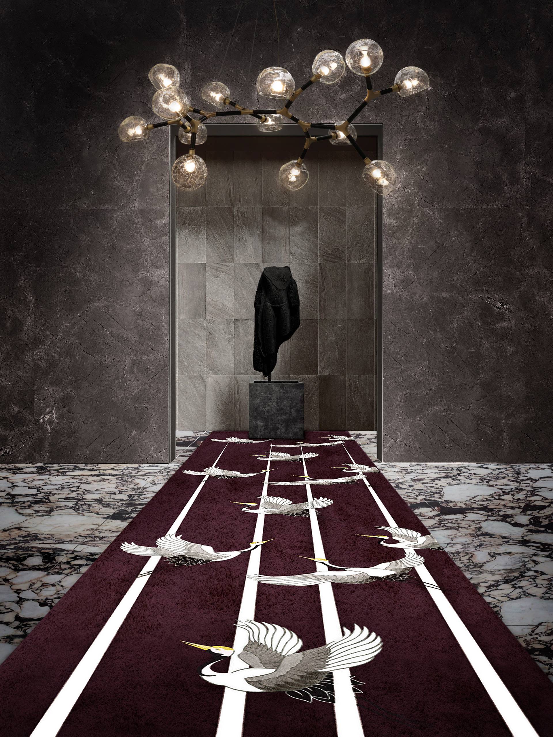Contemporary and stylish hallway with the Heron II&nbsp;Rug by Rug'Society