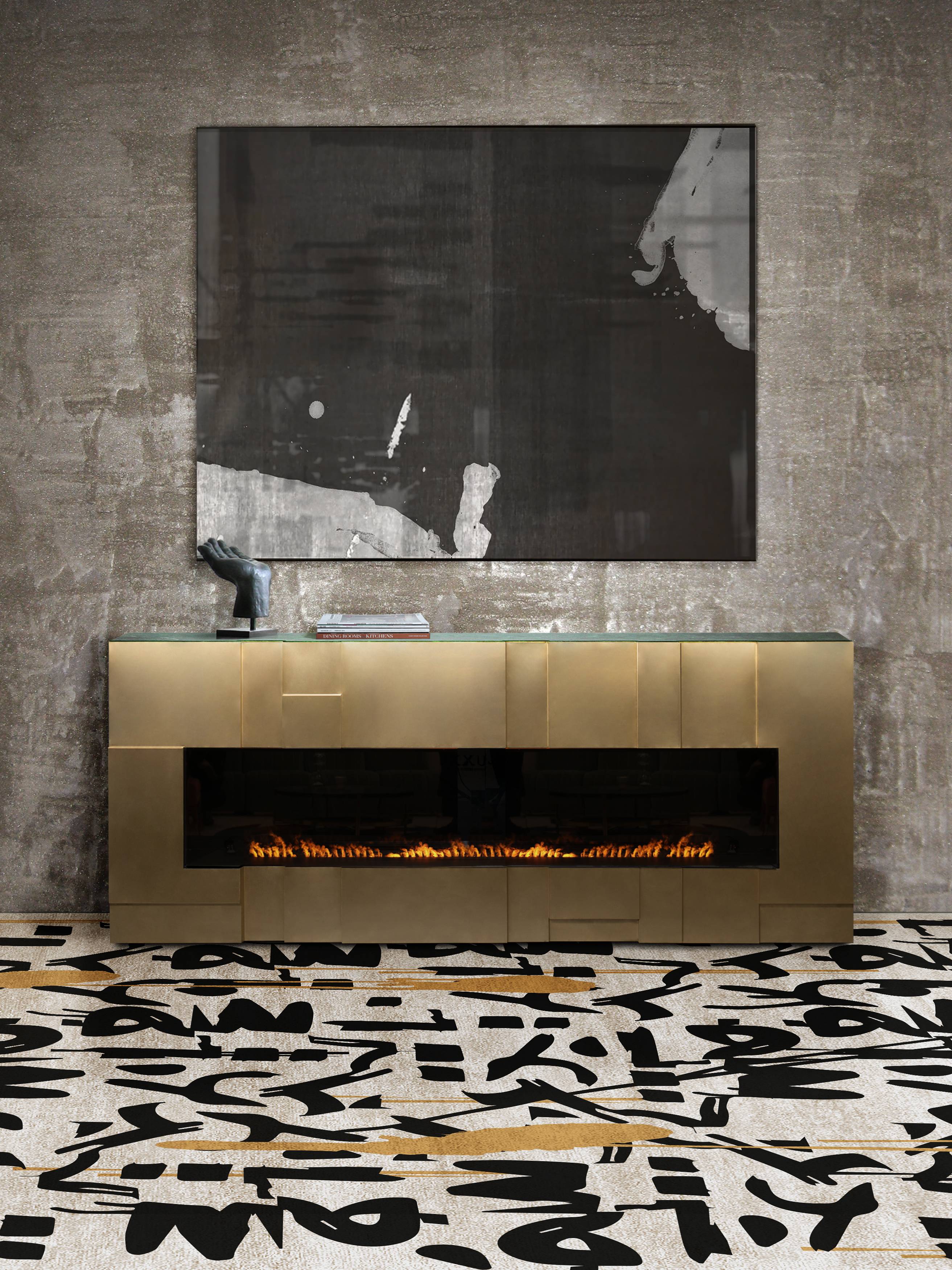 CONTEMPORARY LIVING ROOM DECOR WITH INKAHOLIC URBAN&nbsp;RUG by Rug'Society
