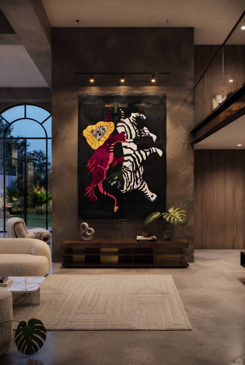 Contemporary Living Room With Spirit&nbsp;Rug by Rug'Society