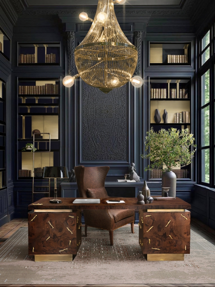 Contemporary Office With The Ruin&nbsp;Rug by Rug'Society