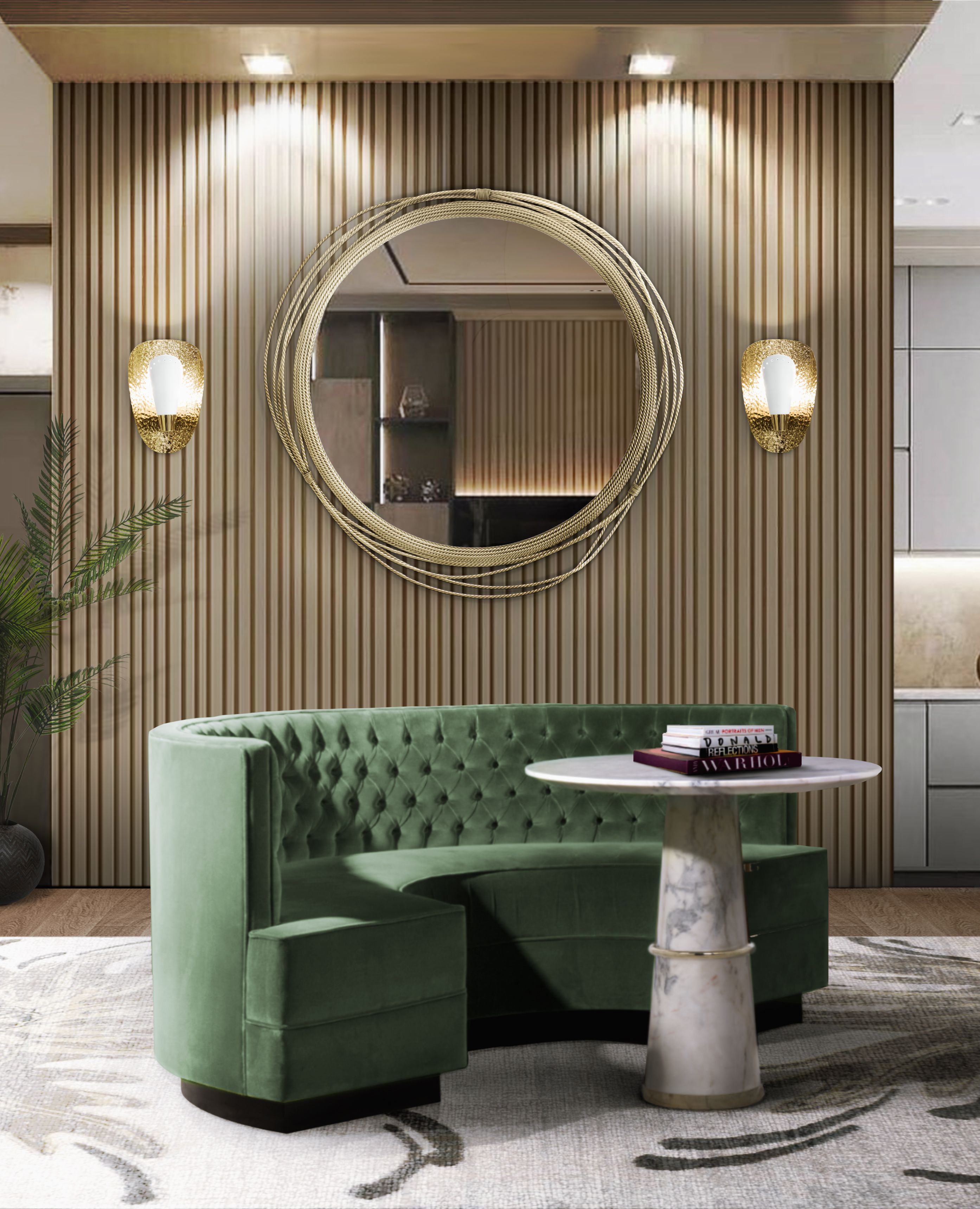 Contemporary Reading Corner With Neptuno&nbsp;Rug by Rug'Society