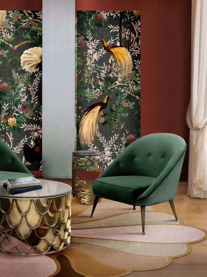 CONTEMPORARY READING CORNER WITH THE UNIQUE MERMAID&nbsp;RUG by Rug'Society