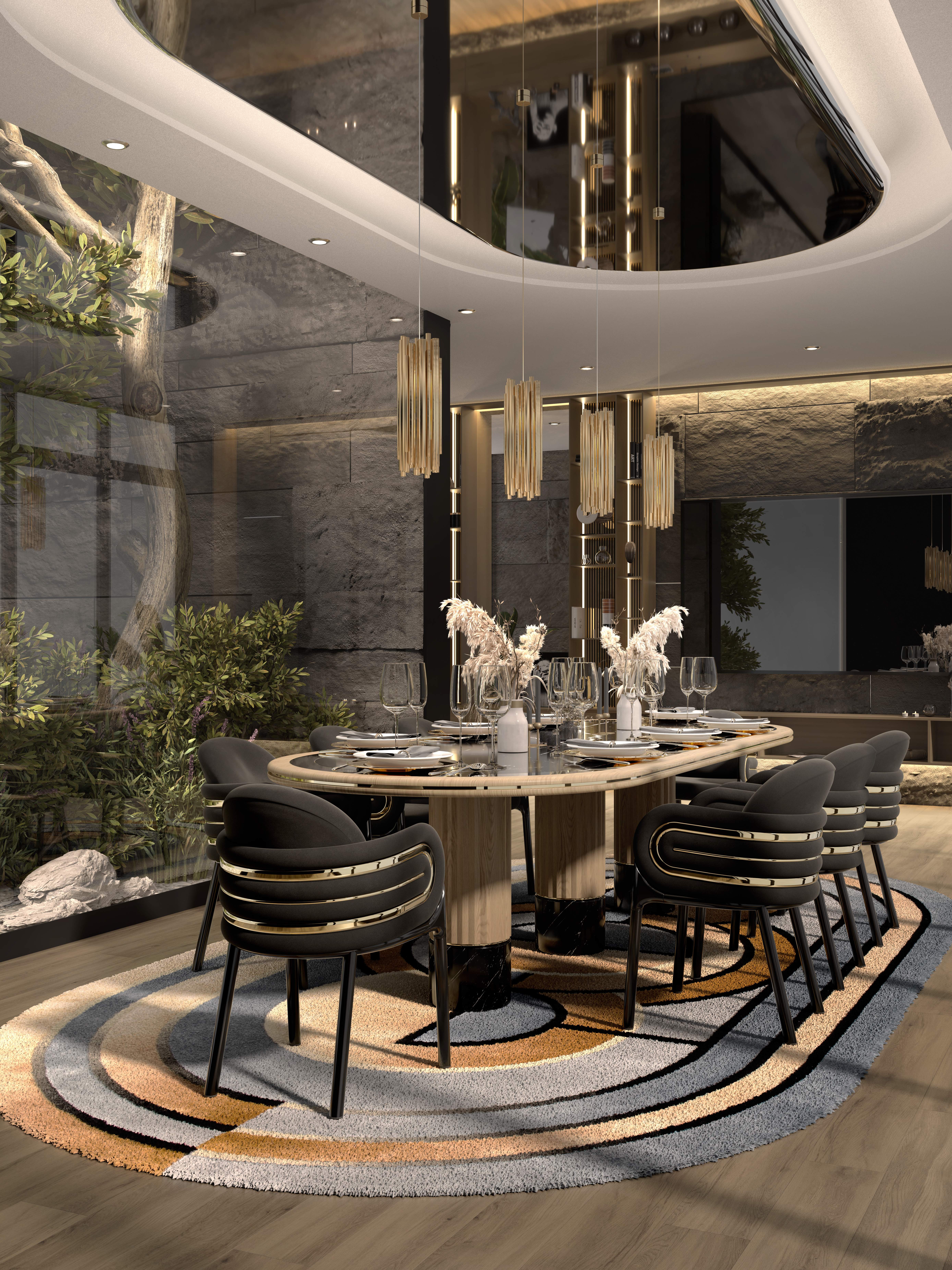 DINING ROOM DECOR WITH THE KLEOPATRA&nbsp;RUG by Rug'Society