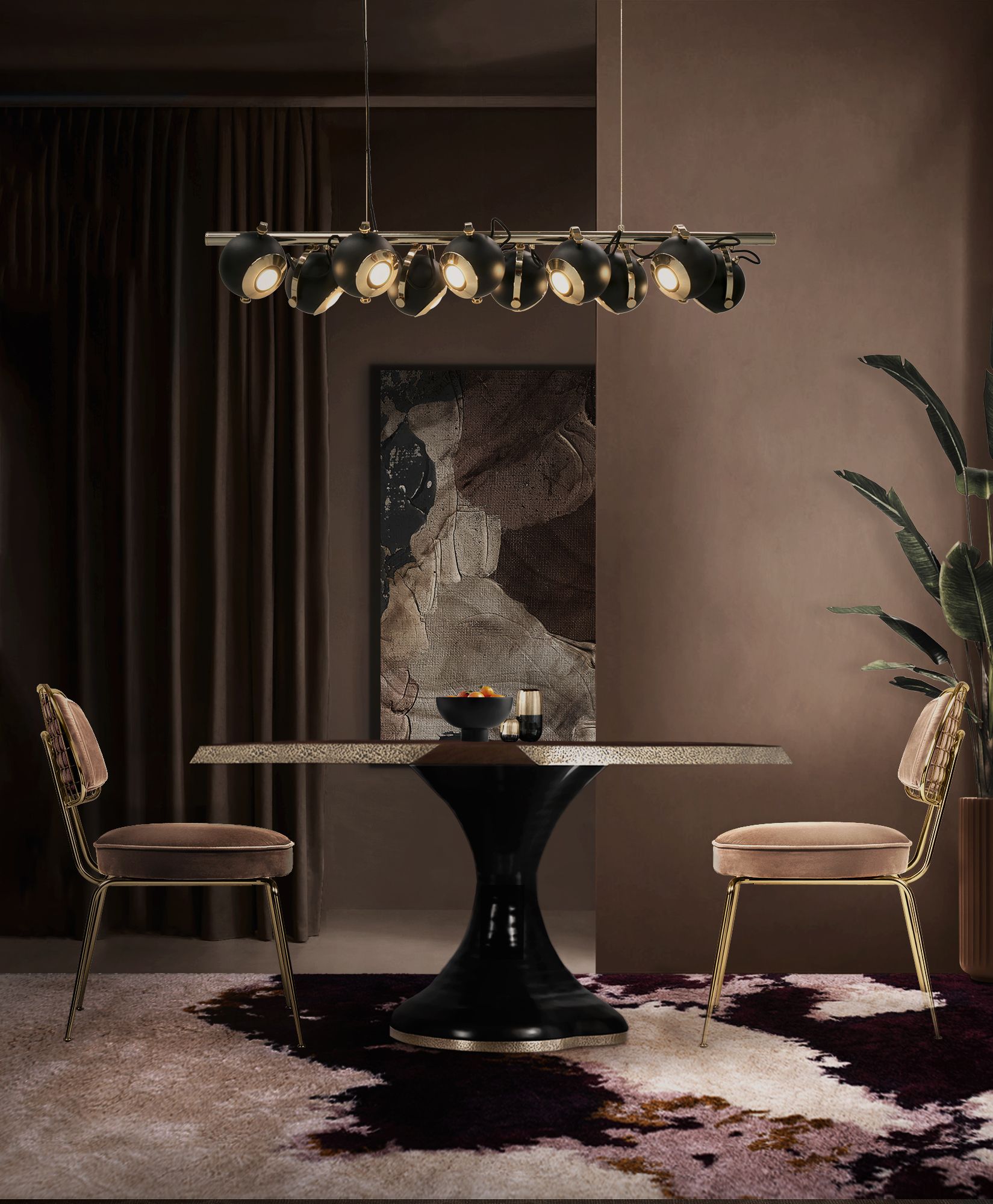 Dining Room With Ted Shaggy&nbsp;Rug by Rug'Society