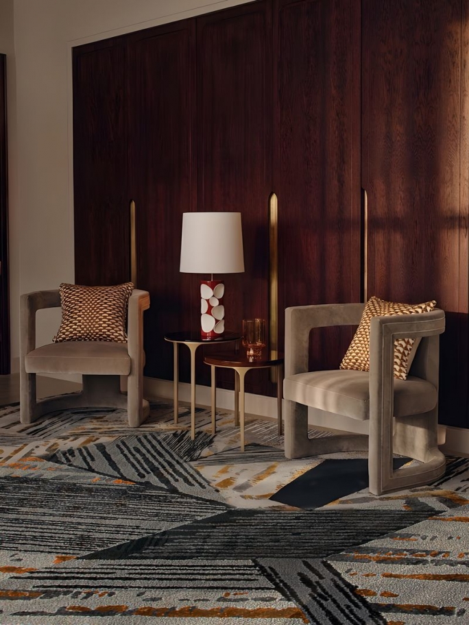 Elegant Sitting Area With Xisto Rug - Rug'Society