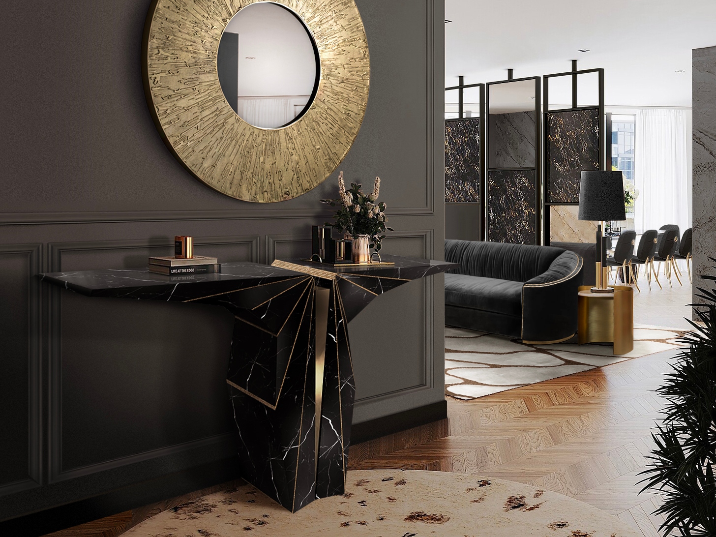 exquisite modern hallway with the neutral OSLO&nbsp;RUG by Rug'Society