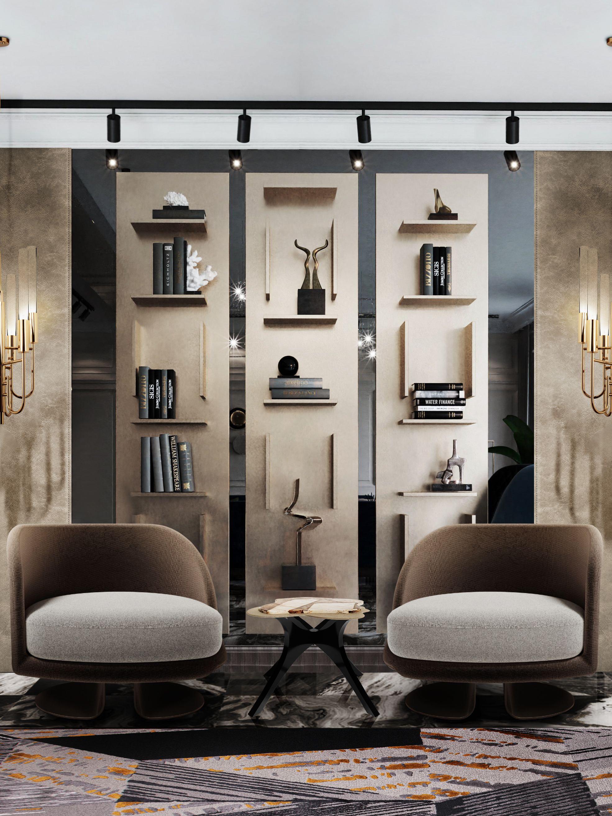 Geometric and Unique Reading Corner with the Xisto&nbsp;Rug by Rug'Society