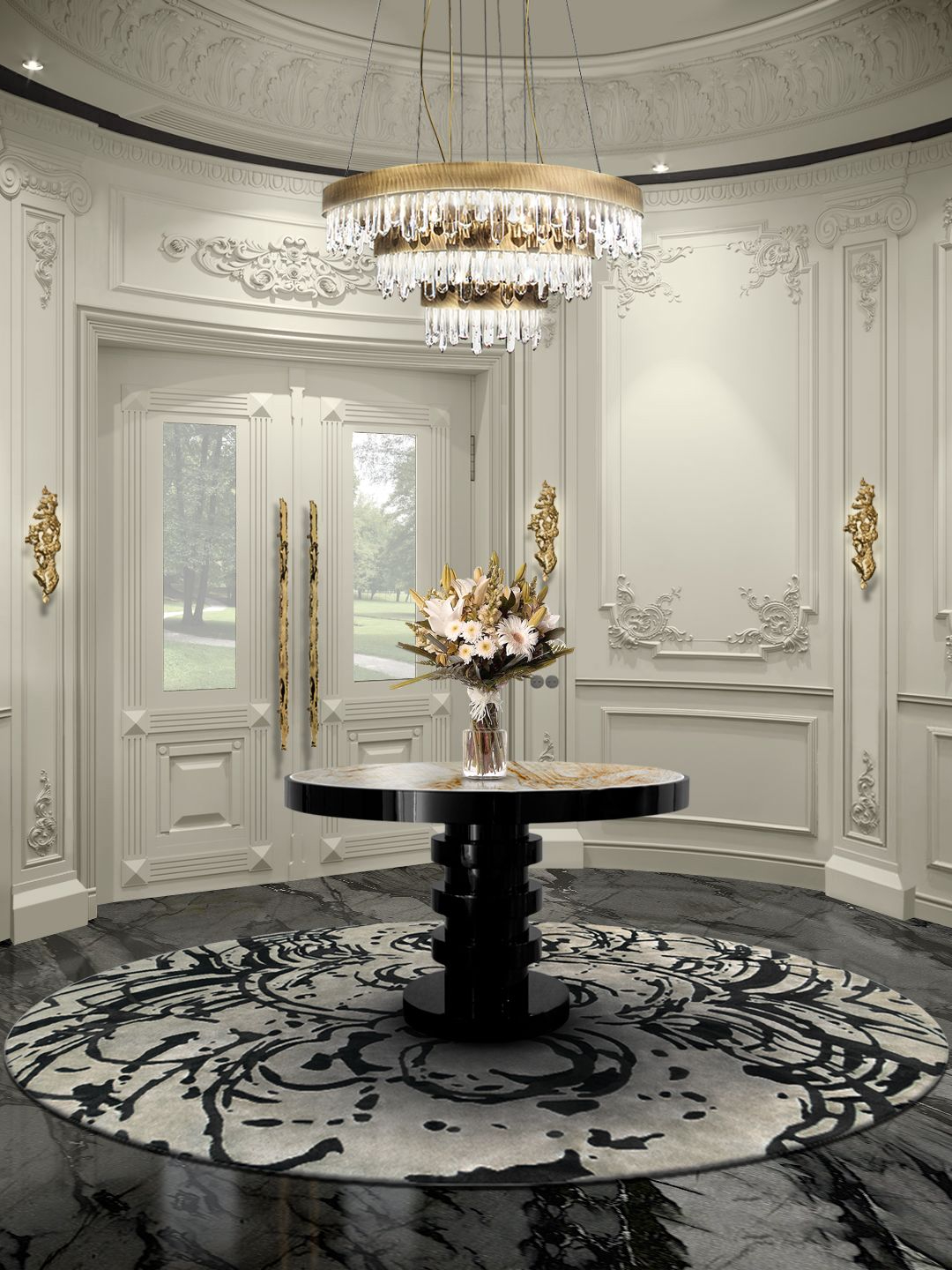 High-end Entryway with the Amazing Merfilus&nbsp;Rug by Rug'Society