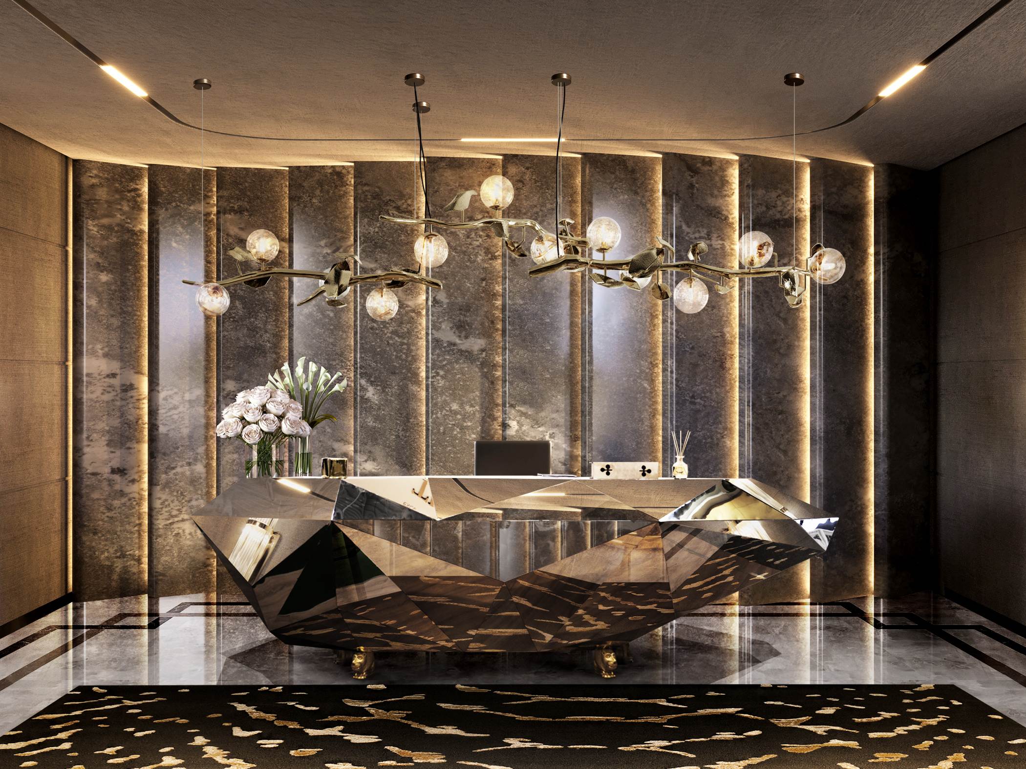 ICONIC HOTEL LOBBY WITH OUR META&nbsp;RUG by Rug'Society