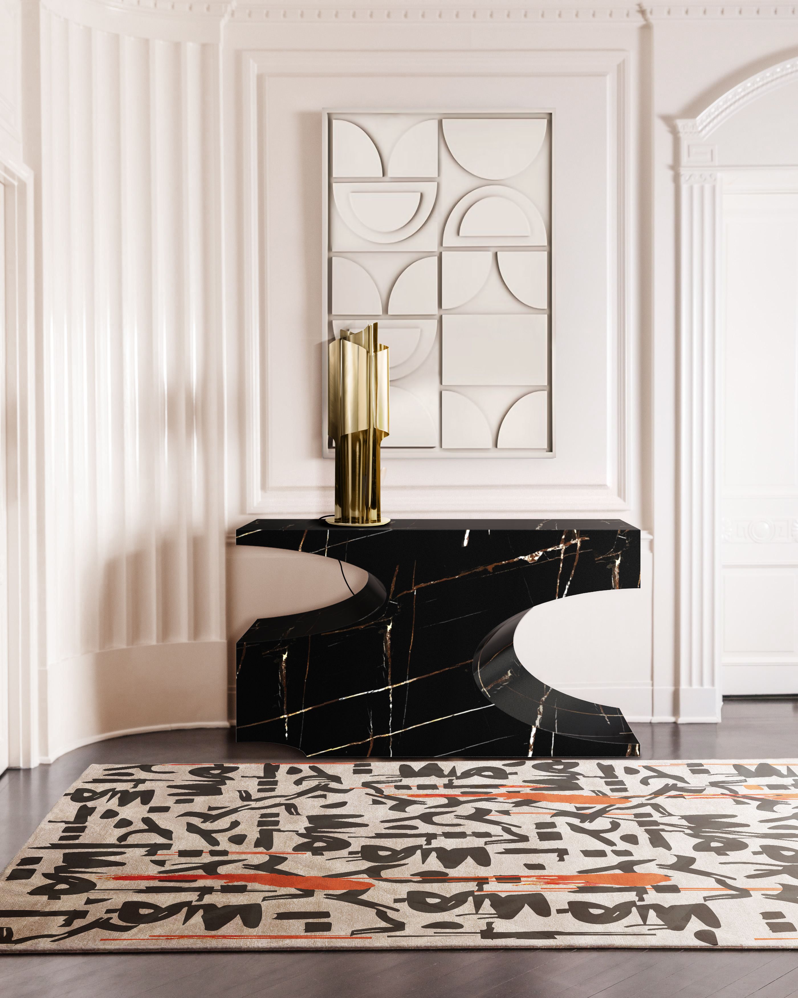 Inkaholic Rug Highlighted in a Urban&nbsp;Hallway by Rug'Society