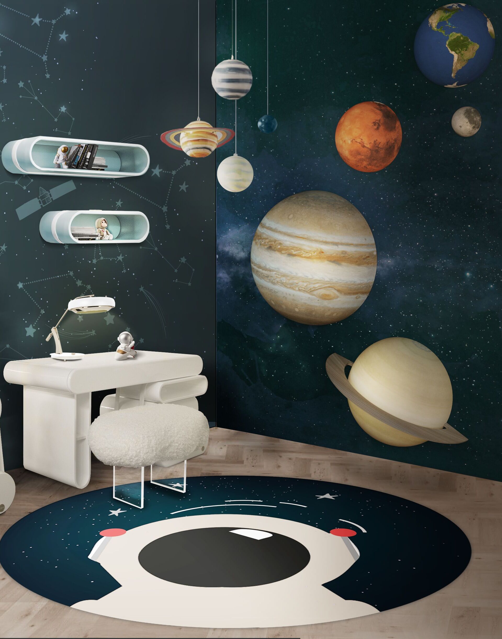 Kids Bedroom With Astroman&nbsp;Rug by Rug'Society