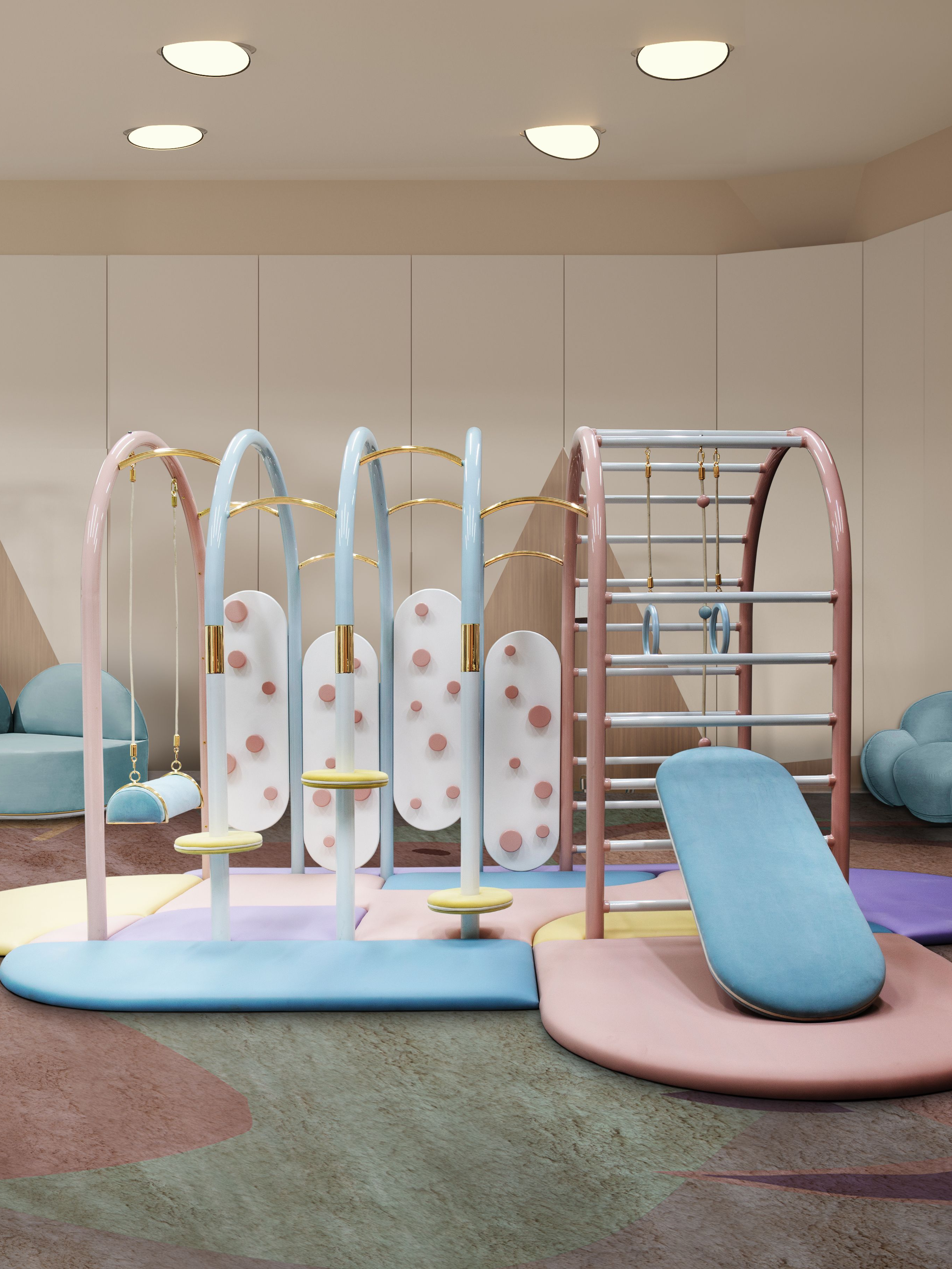 Kids Play Room with the Eclectic The Rhino's Troupe&nbsp;Rug by Rug'Society