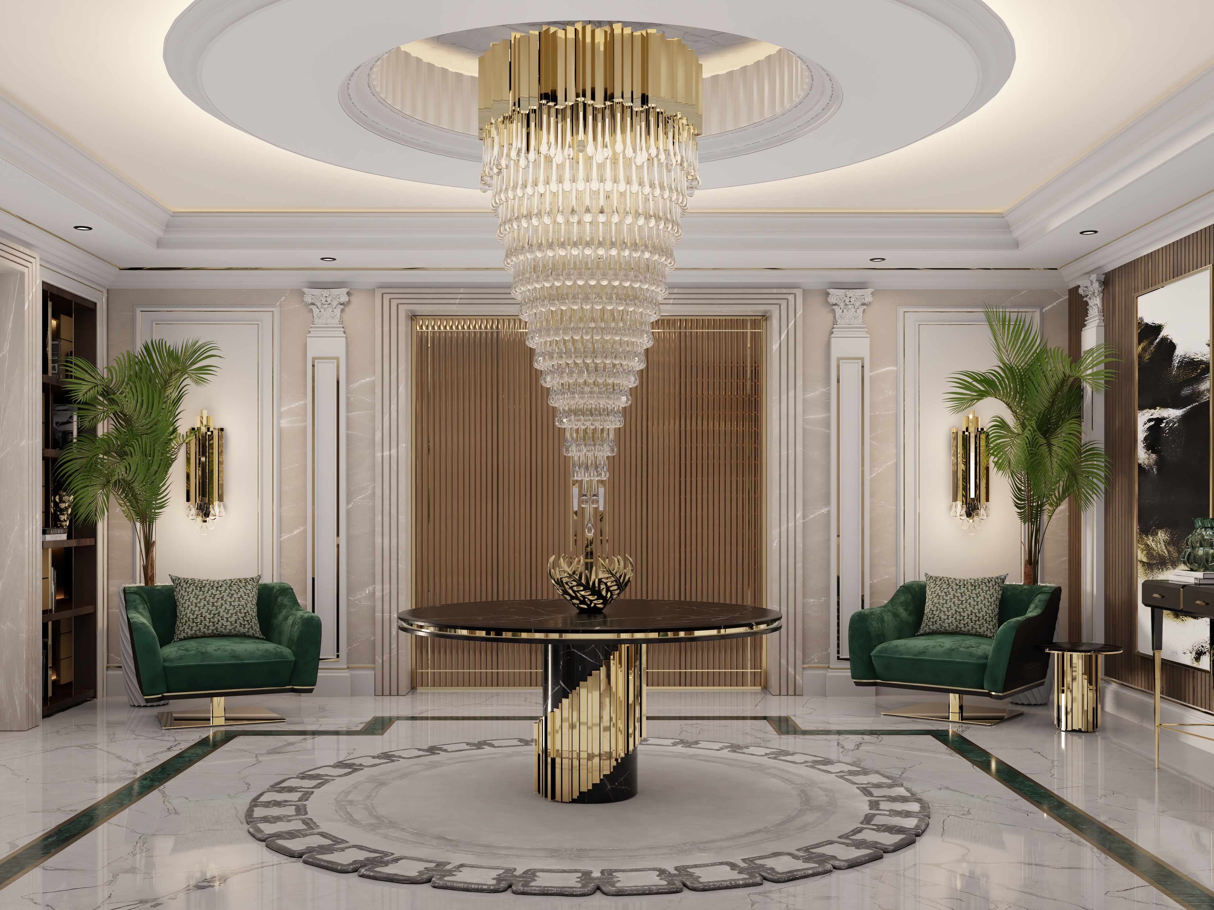 Luxurious Entryway With Metamorphosis&nbsp;Rug by Rug'Society