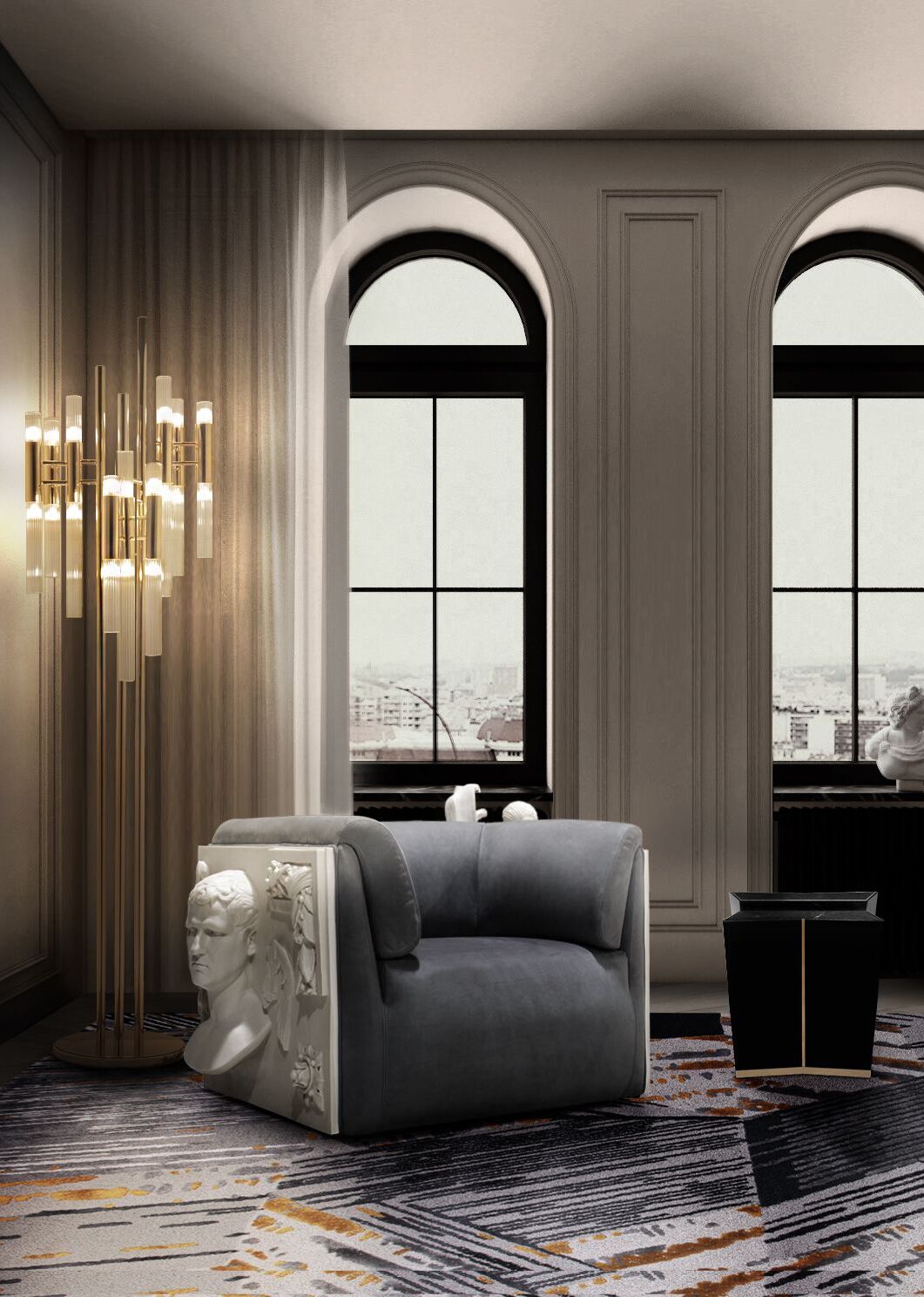 Luxurious Living Room With The Versailles&nbsp;Style by Rug'Society
