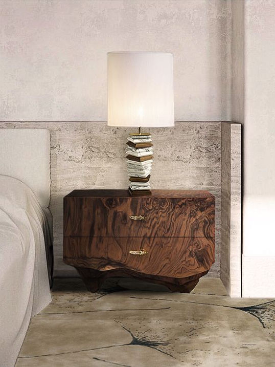 Mid-Century Neutral Bedroom Design with Macushi&nbsp;Rug by Rug'Society