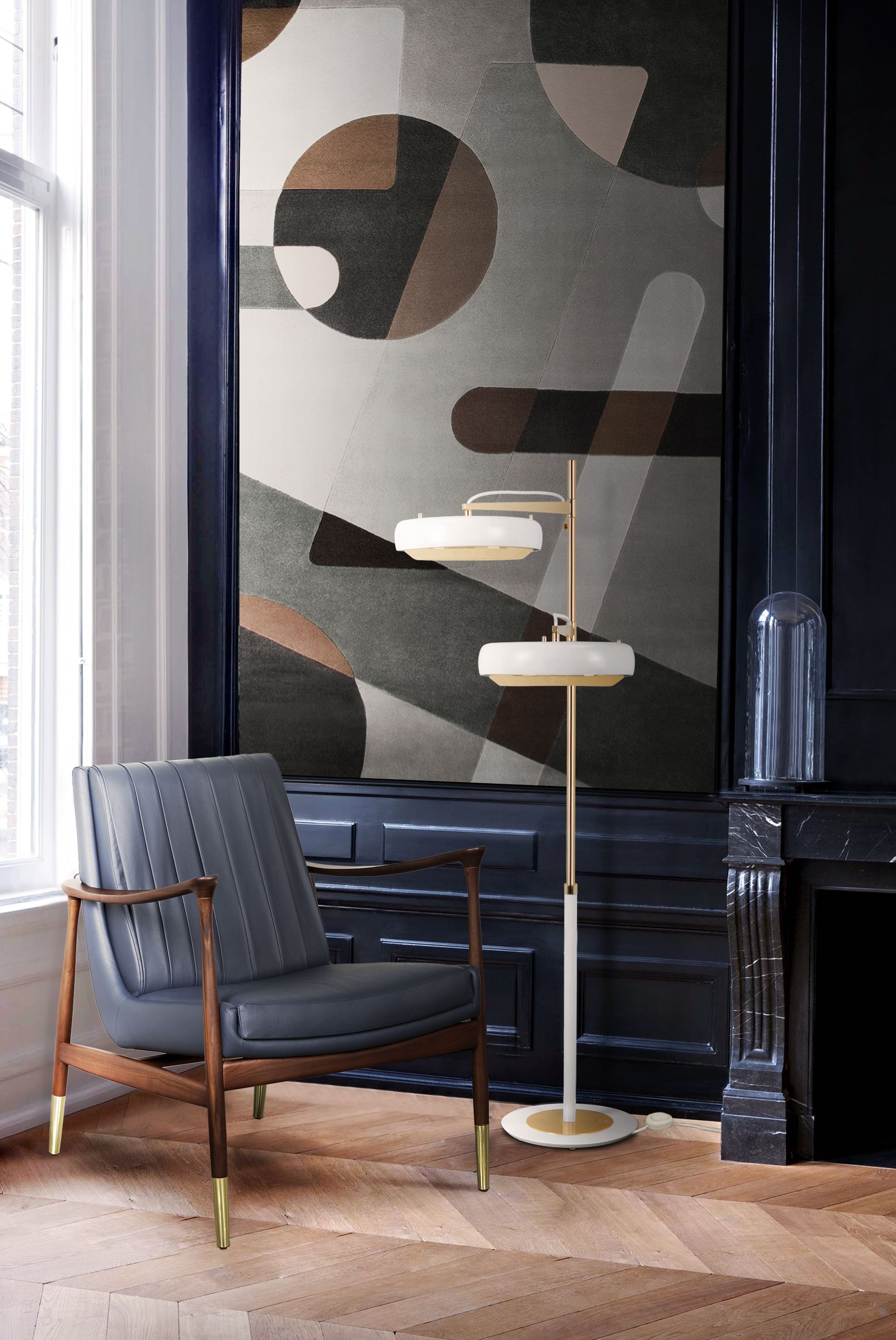 Mid-century Reading Corner With Joh Wall&nbsp;Rug by Rug'Society