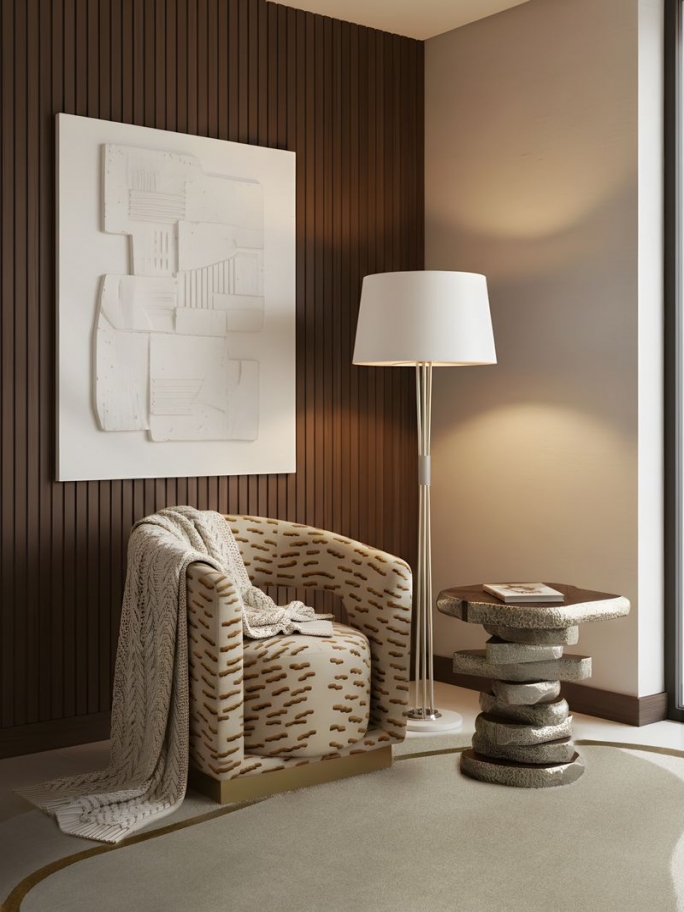 Minimalist Reading Nook With Blush Rug - Rug'Society