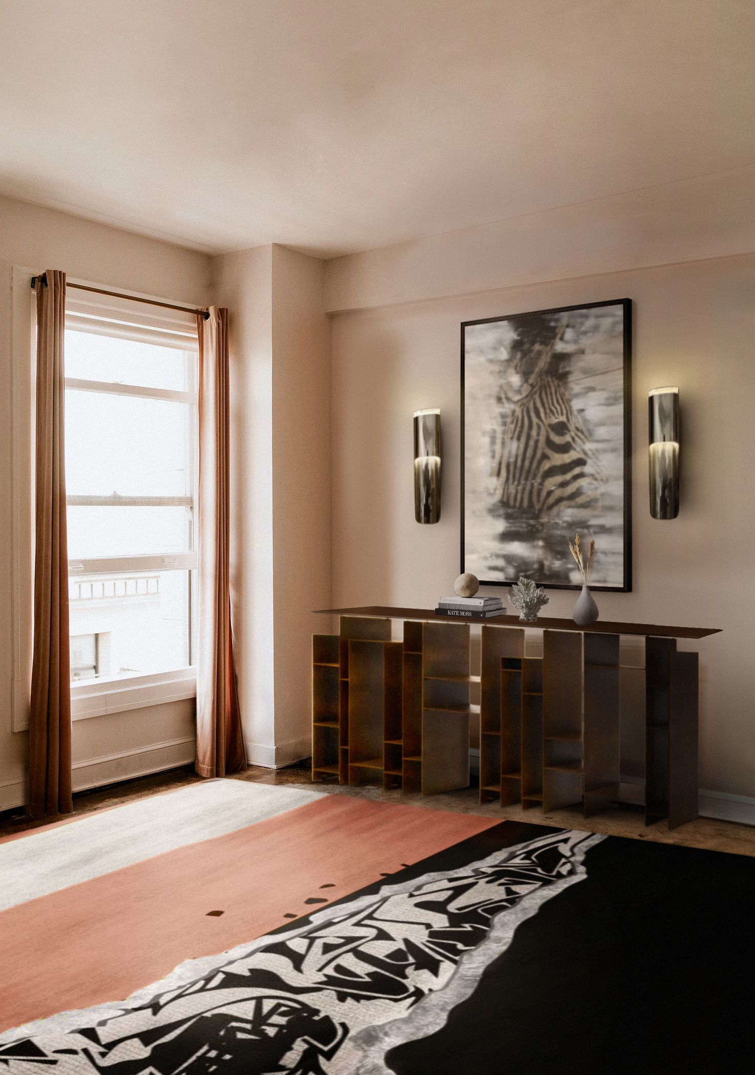 Modern Classic Hallway With Disruption Modern&nbsp;Rug by Rug'Society