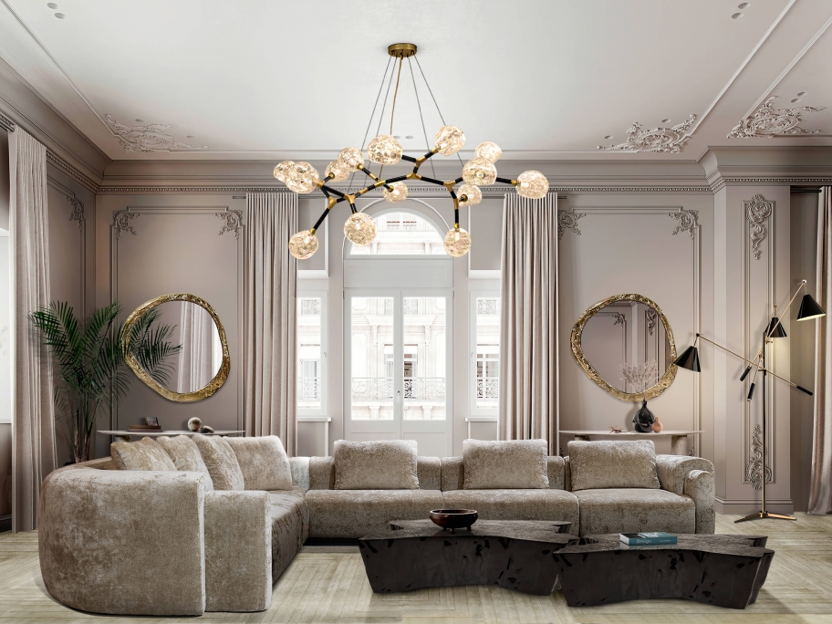 Modern Classic Living Room With The White Garden&nbsp;Rug by Rug'Society