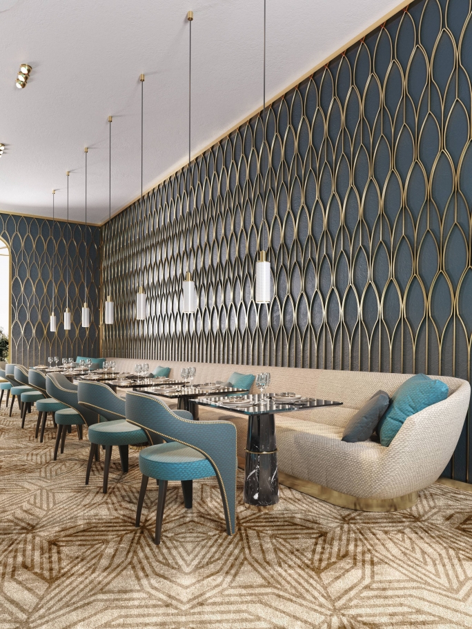 Modern Dining Retreat with CAUCA&nbsp;Rug by Rug'Society