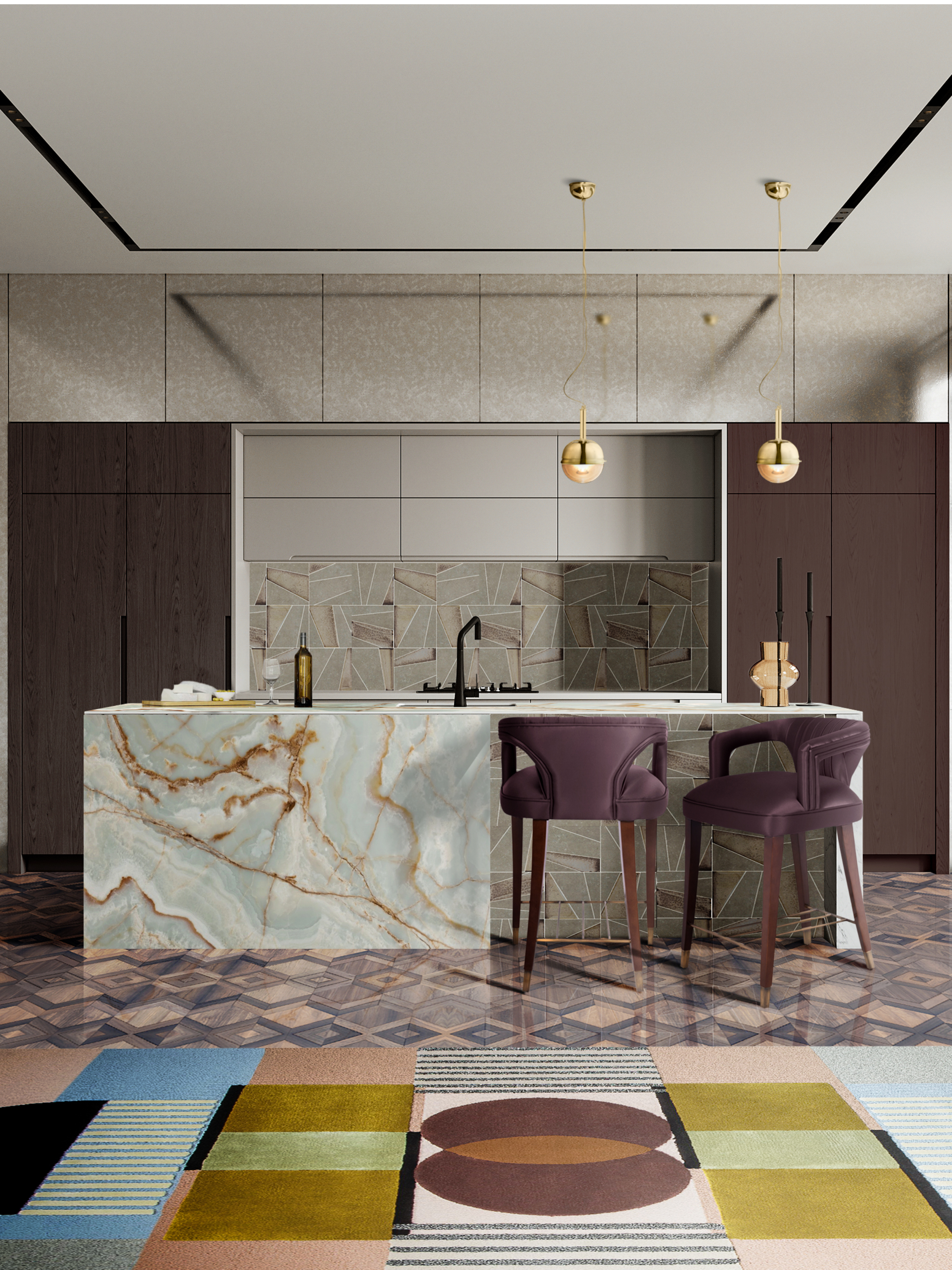 Modern Dining Room Ambiance with the Isaac&nbsp;Rug by Rug'Society