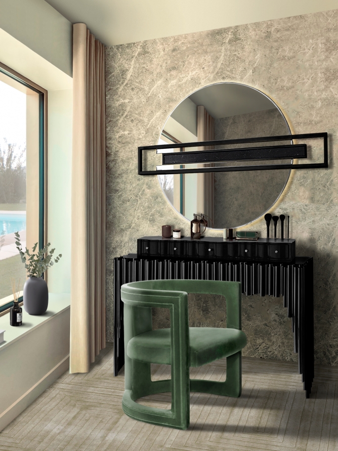 MODERN DRESSING ROOM DECOR WITH THE WHITE GARDEN&nbsp;RUG by Rug'Society