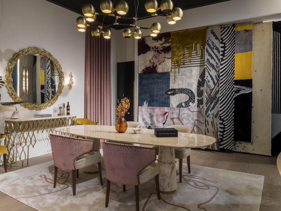 Modern Elegant Dining Room With Taupe&nbsp;Rug by Rug'Society