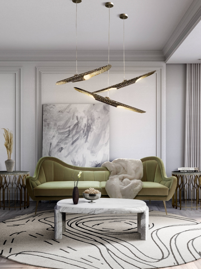 Modern Living Room Design With The Allen&nbsp;Rug by Rug'Society