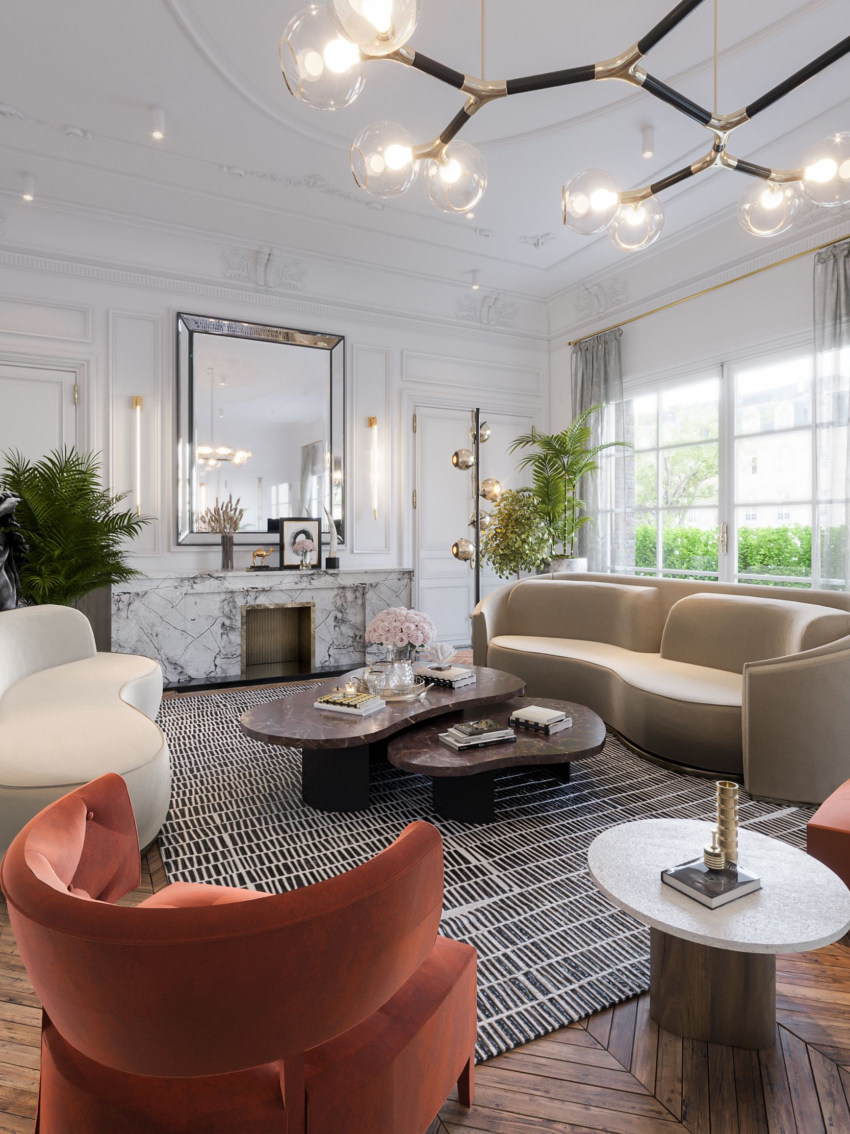 Modern Living Room With Coll Minimal&nbsp;Rug by Rug'Society