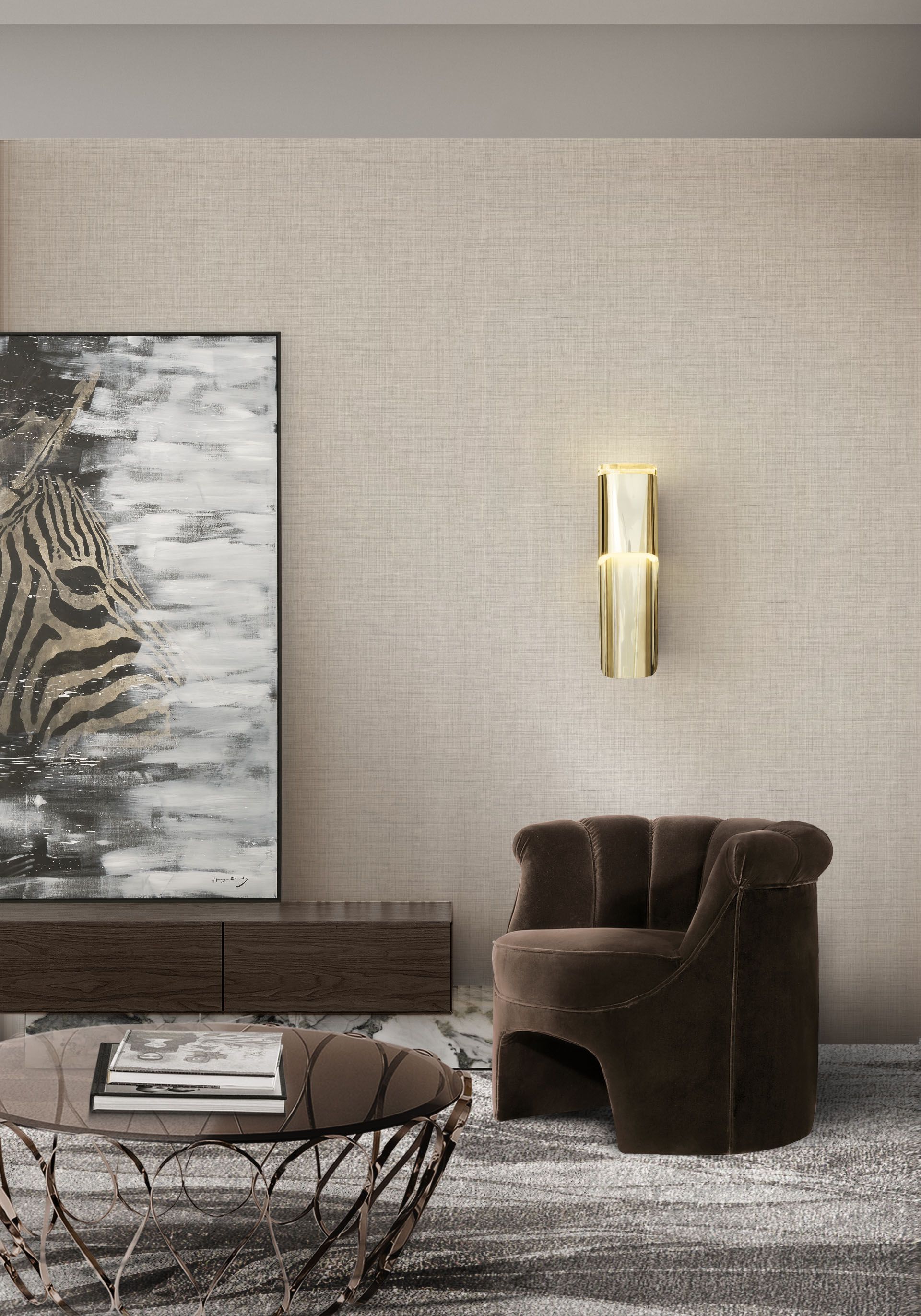Modern Living Room With Earth&nbsp;Tones by Rug'Society