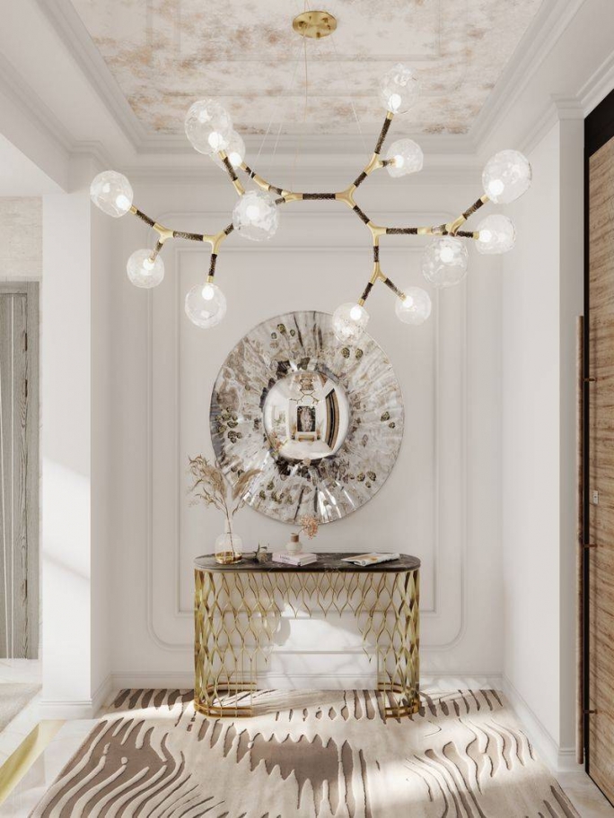 Modern Luxury Entryway Design With Kotta&nbsp;Rug by Rug'Society