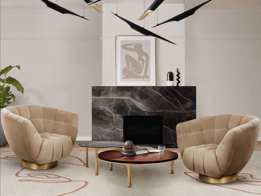 Modern Neutral Tones Living Room With Taupe&nbsp;Rug by Rug'Society