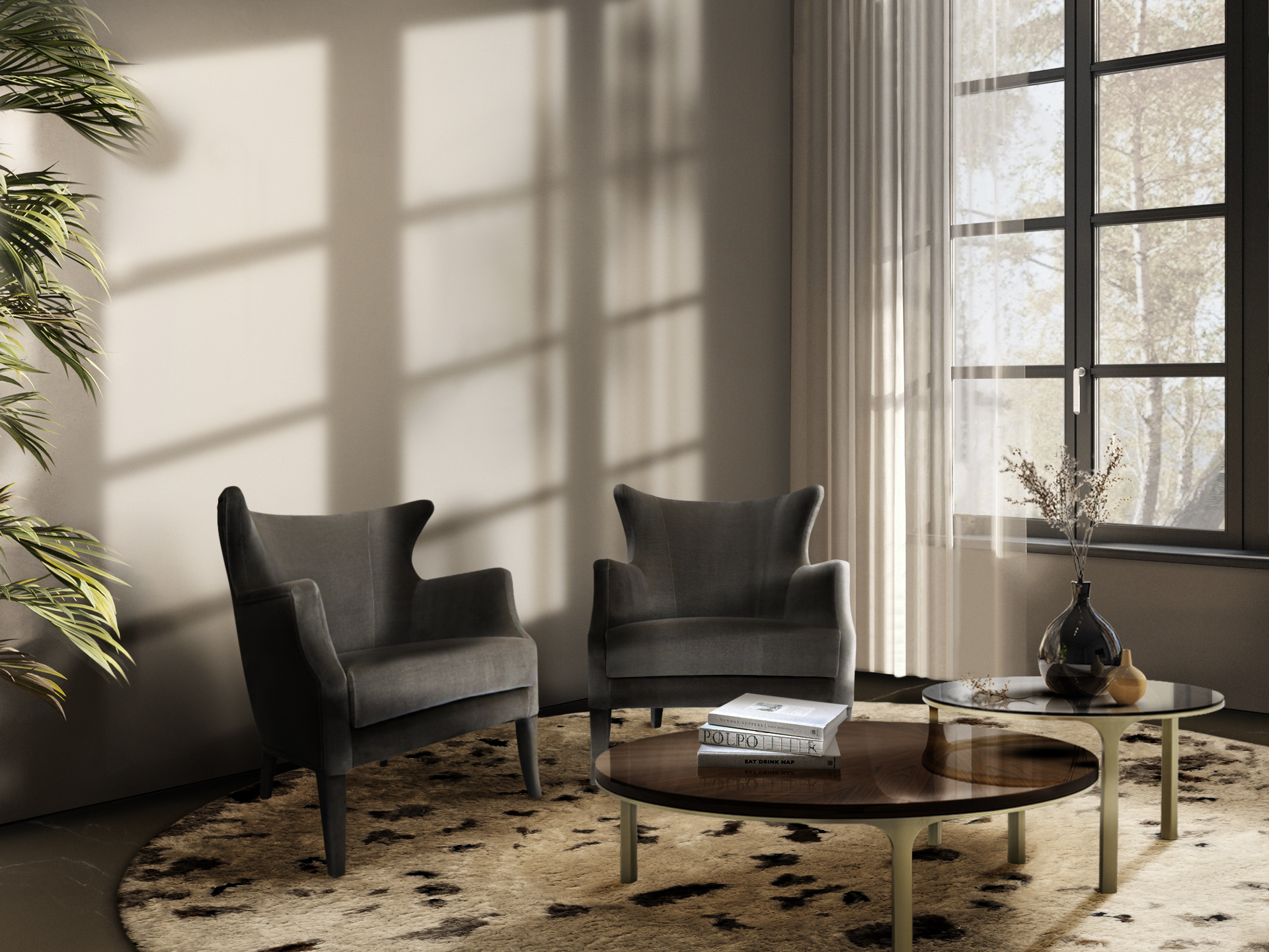 MODERN READING CORNER WITH THE OSLO&nbsp;RUG by Rug'Society