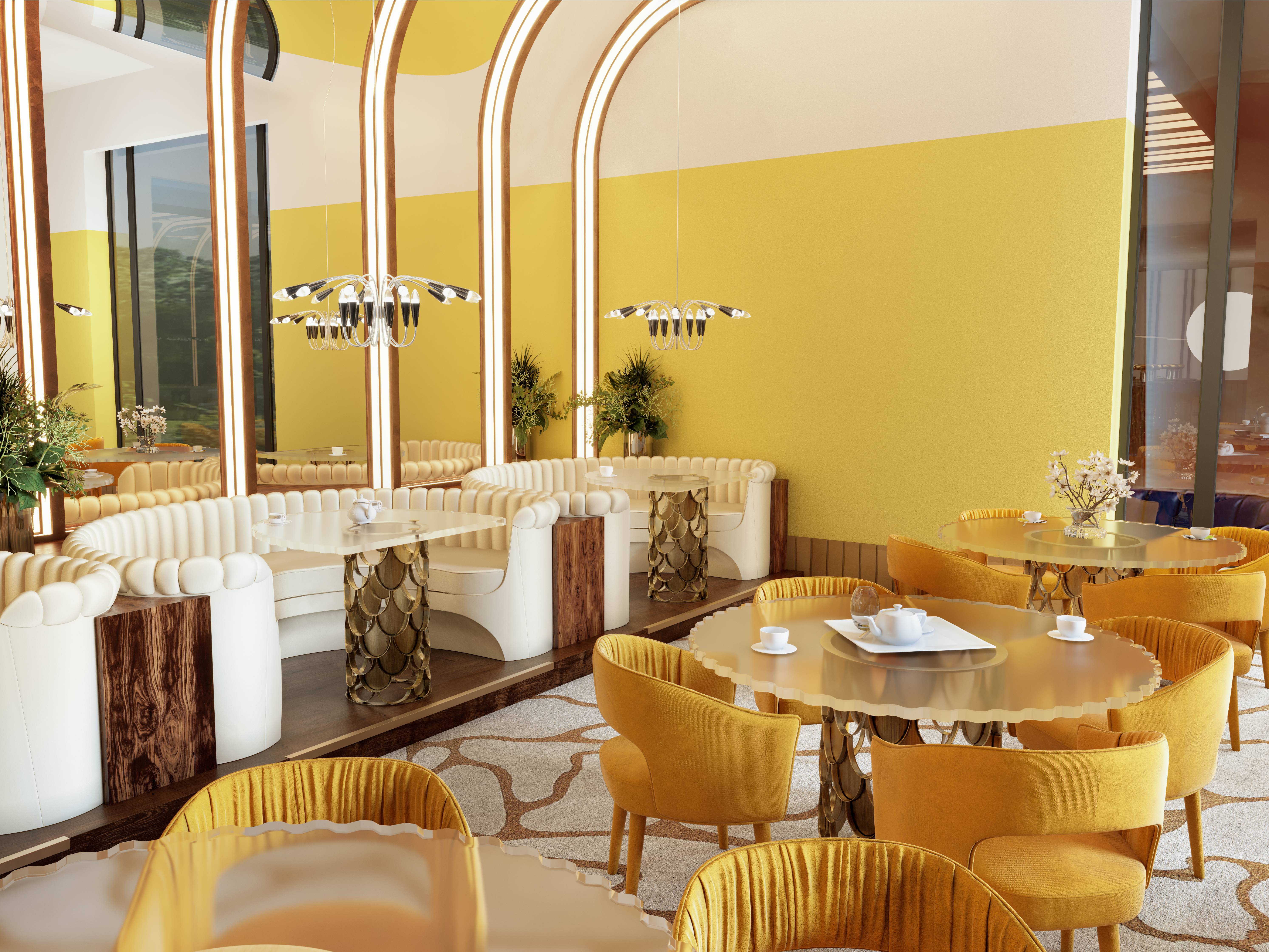 MODERN RESTAURANT WITH THE CELL&nbsp;RUG by Rug'Society