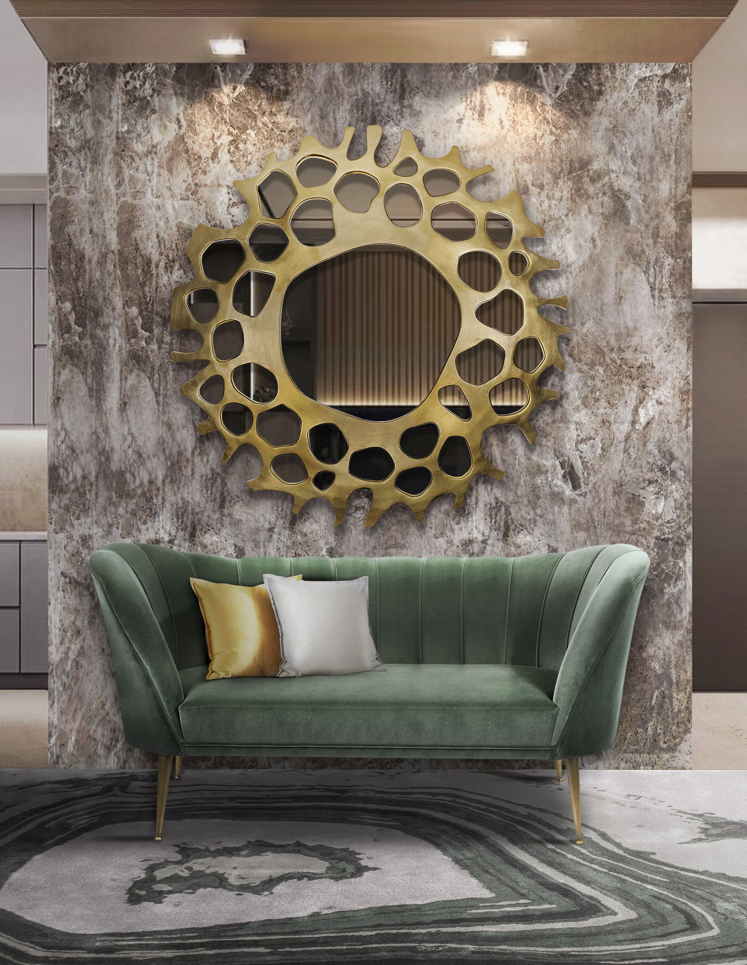 Nature - Inspired Hallway With Agatha Botanical&nbsp;Rug by Rug'Society